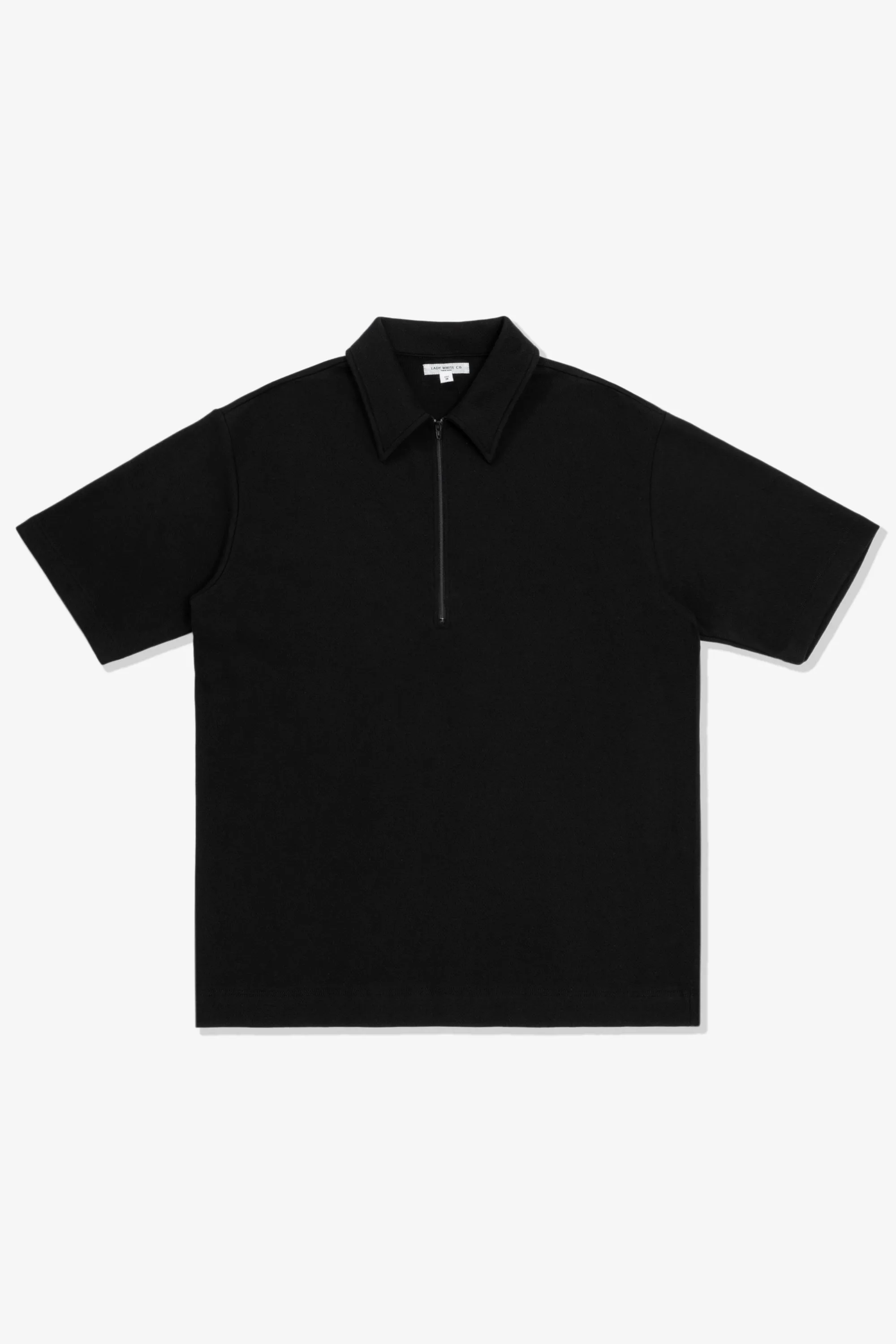 HALF ZIP POLO - BLACK sold by Lady White Co.