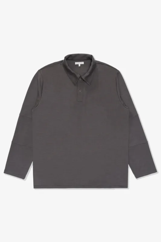 WOOL JERSEY POLO - SLATE GREY sold by Lady White Co.