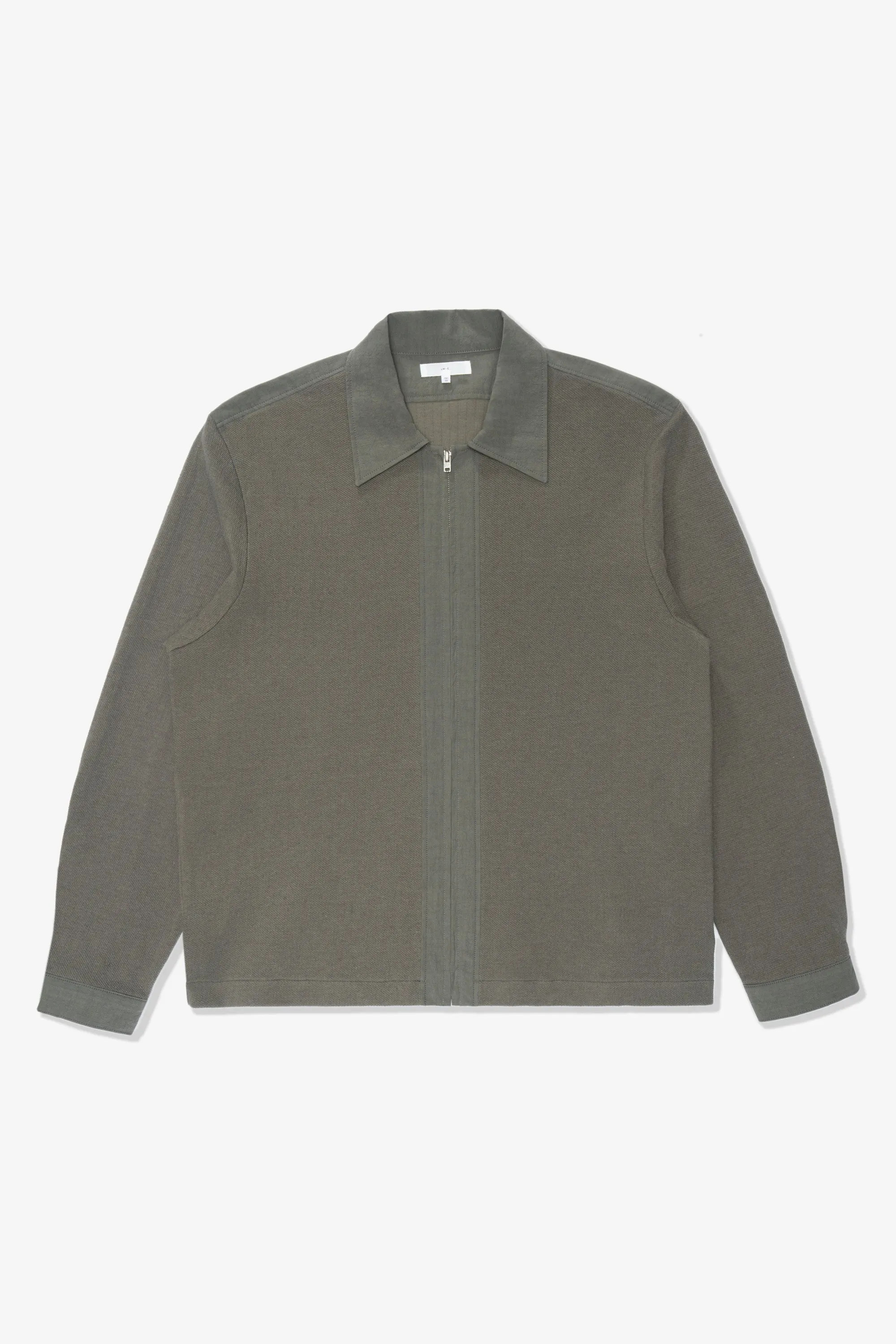 DOUBLE KNIT ZIP SHIRT - DARK KELP sold by Lady White Co.