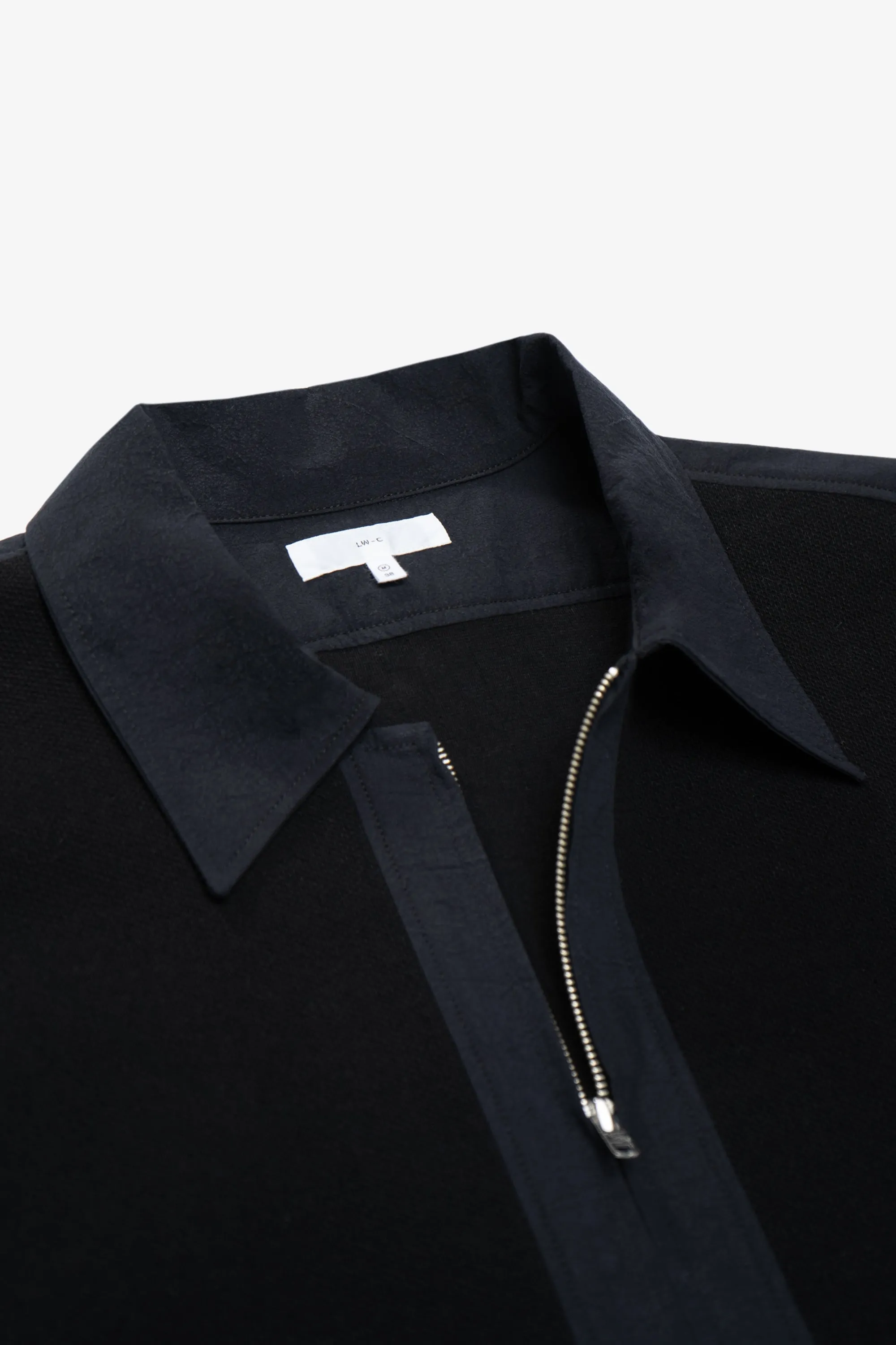 DOUBLE KNIT ZIP SHIRT - BLACK sold by Lady White Co. product image thumbnail 5