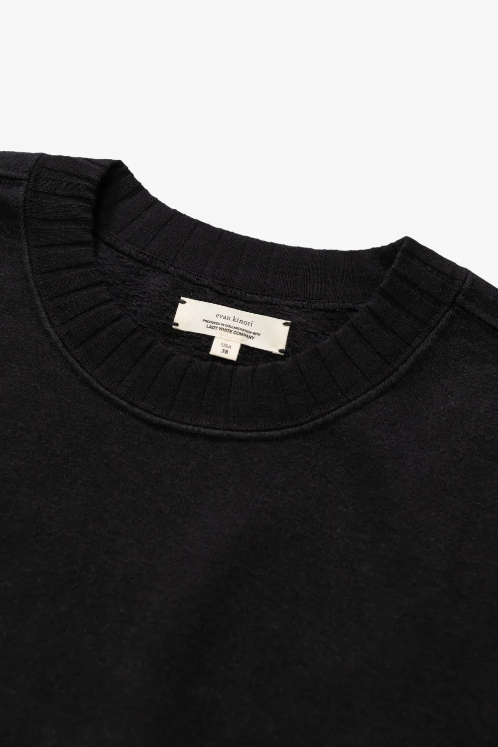 LW - C x Evan Kinori Crewneck - BLACK sold by Lady White Co. product image thumbnail 2