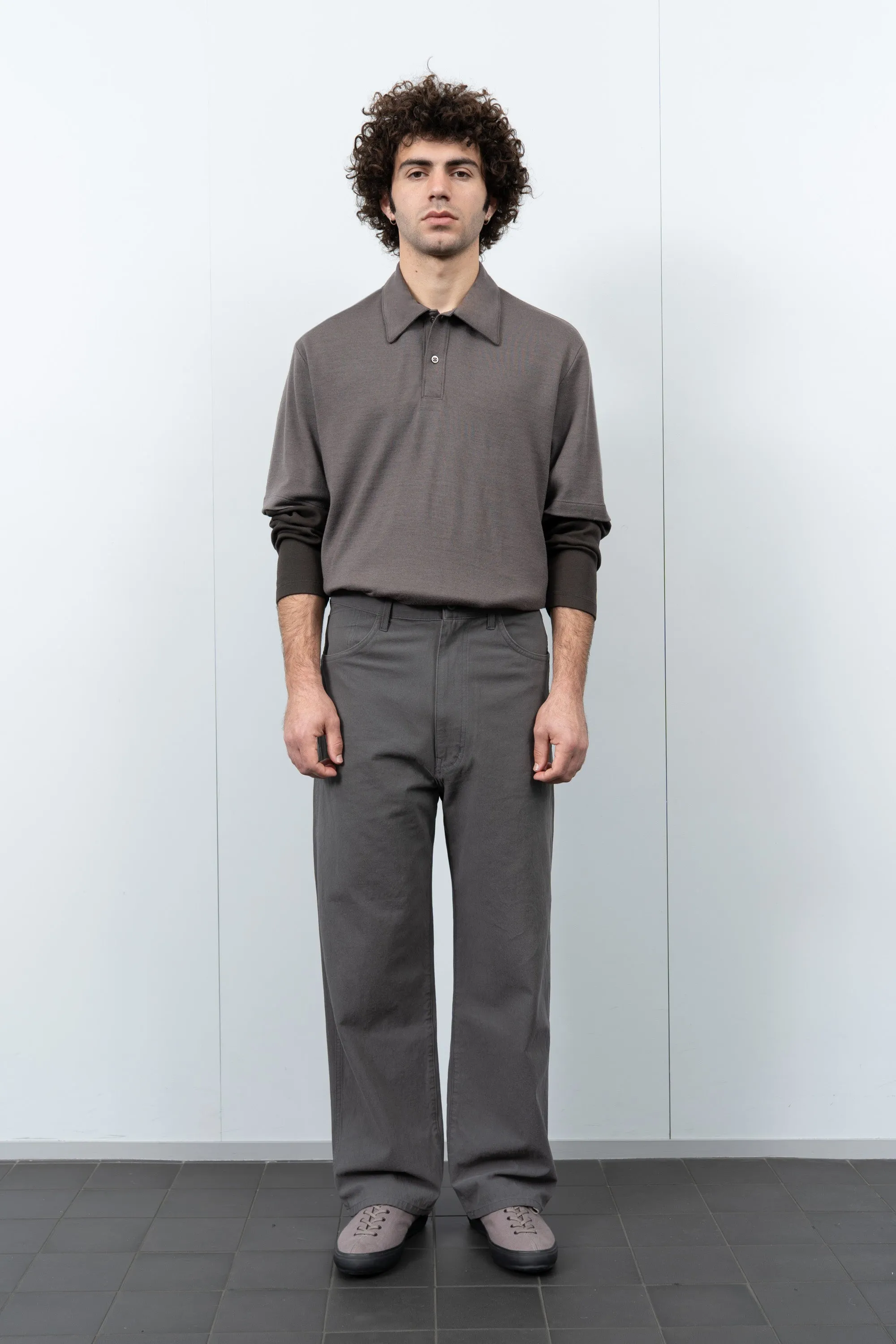 SUMMER WOOL POLO - BROWN CLAY sold by Lady White Co. product image thumbnail 2