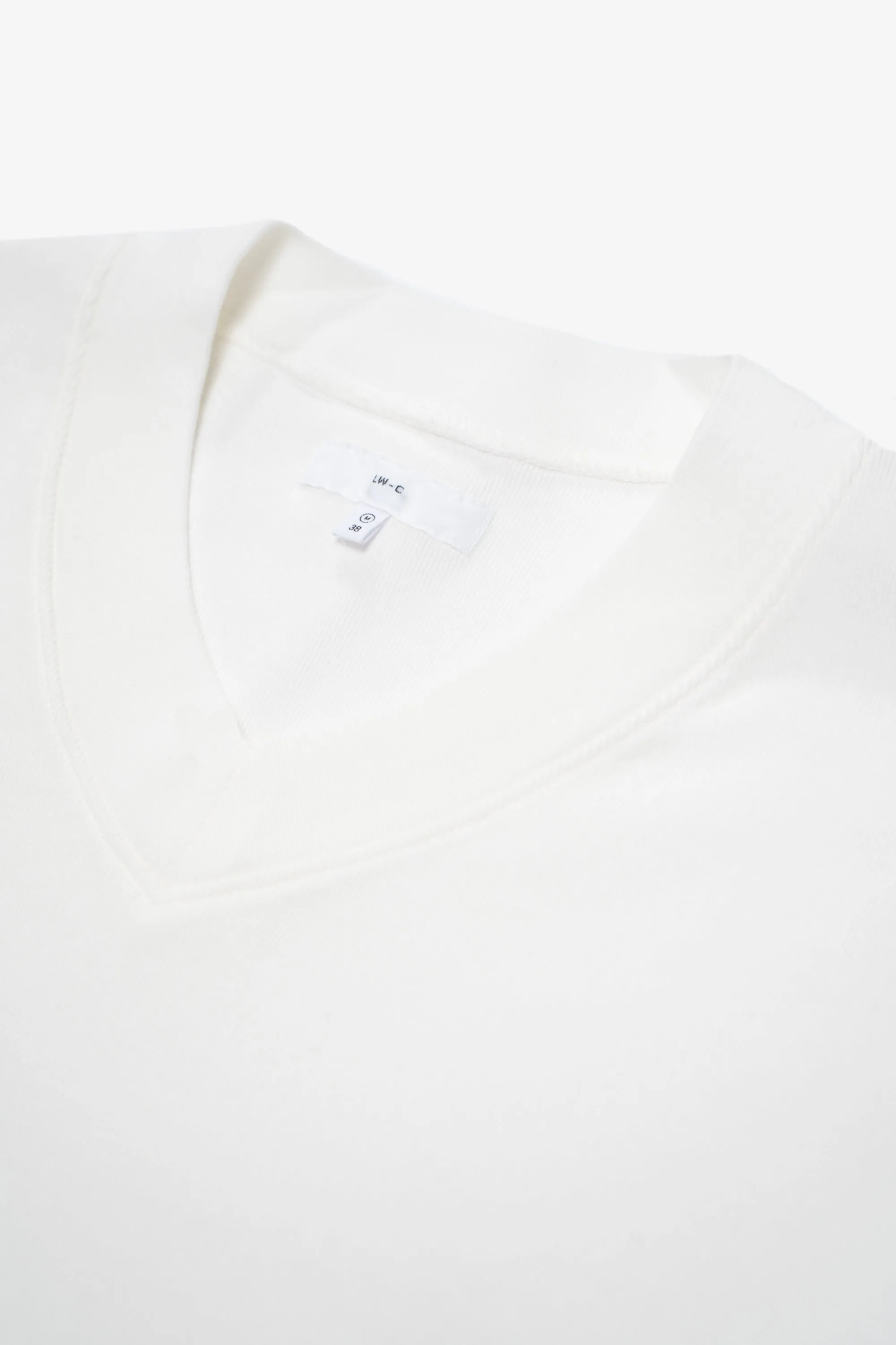 HIGH V-NECK T-SHIRT - WHITE sold by Lady White Co. product image thumbnail 4