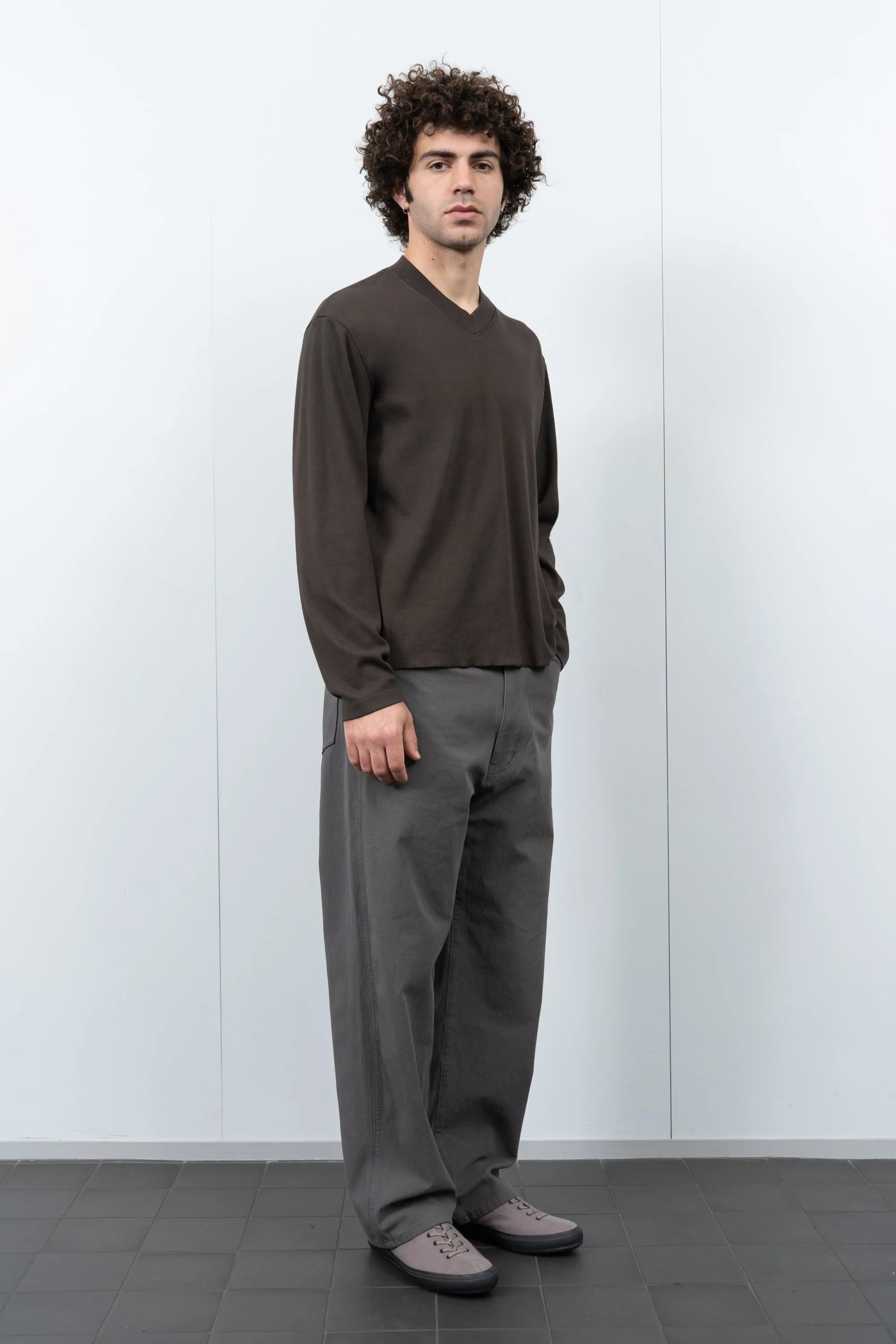 HIGH V-NECK T-SHIRT - TIMBER sold by Lady White Co. product image thumbnail 2