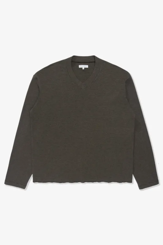 HIGH V-NECK T-SHIRT - ANVIL GREY/BLACK made by Lady White Co.