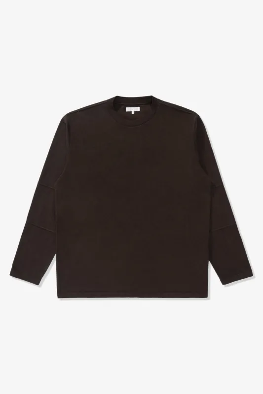TRI-PANEL L/S T-SHIRT - BLACK MUSHROOM made by Lady White Co.