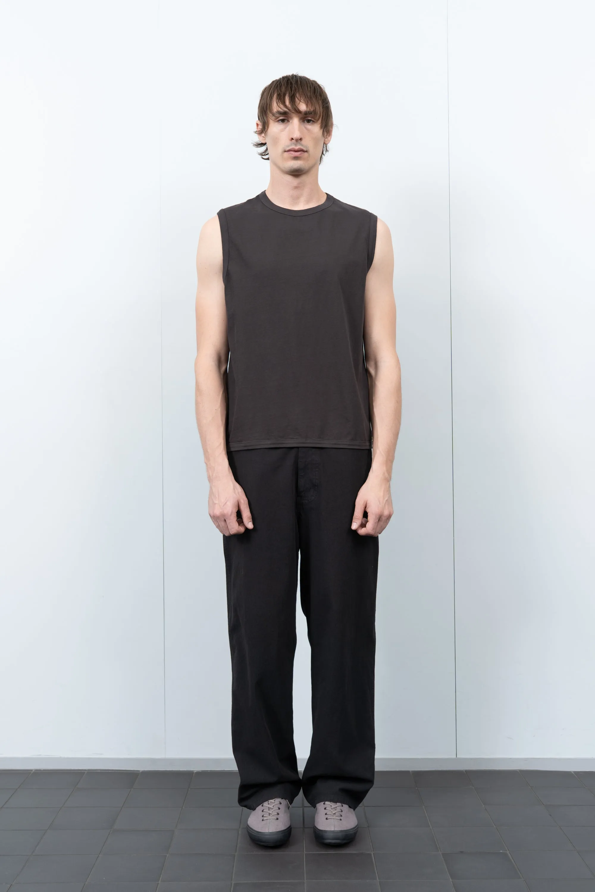SLEEVELESS T-SHIRT - TIRE BLACK sold by Lady White Co. product image thumbnail 2
