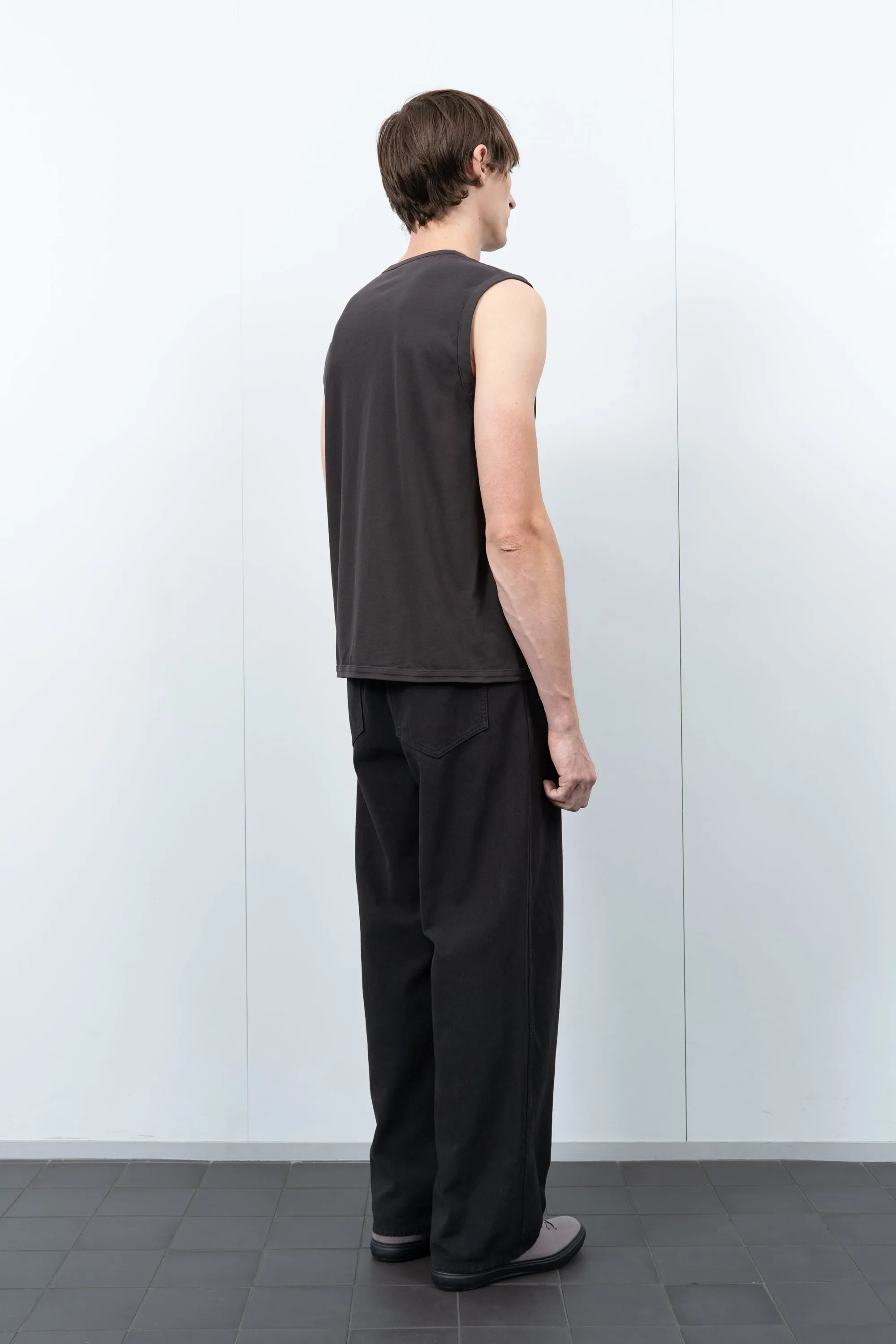 SLEEVELESS T-SHIRT - TIRE BLACK sold by Lady White Co. product image thumbnail 3