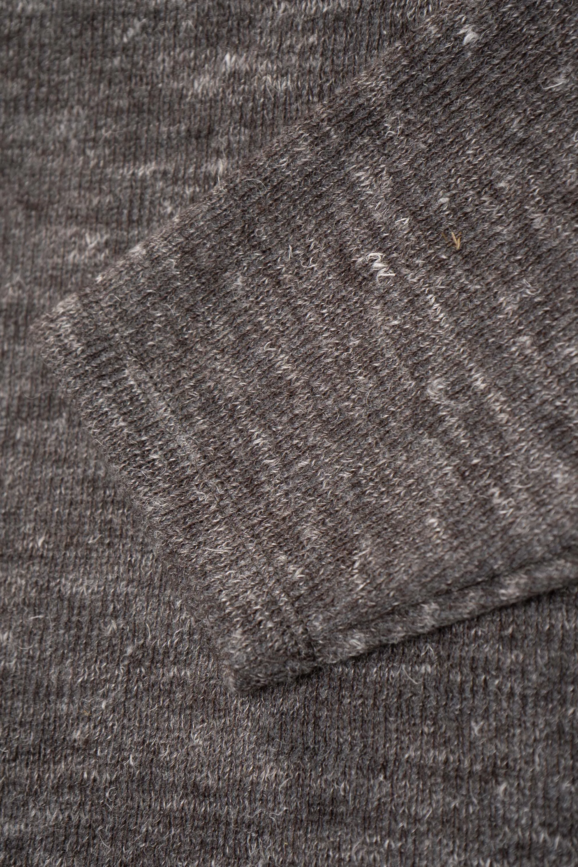 LINEN WOOL V-NECK - BROWN MELANGE sold by Lady White Co. product image thumbnail 5