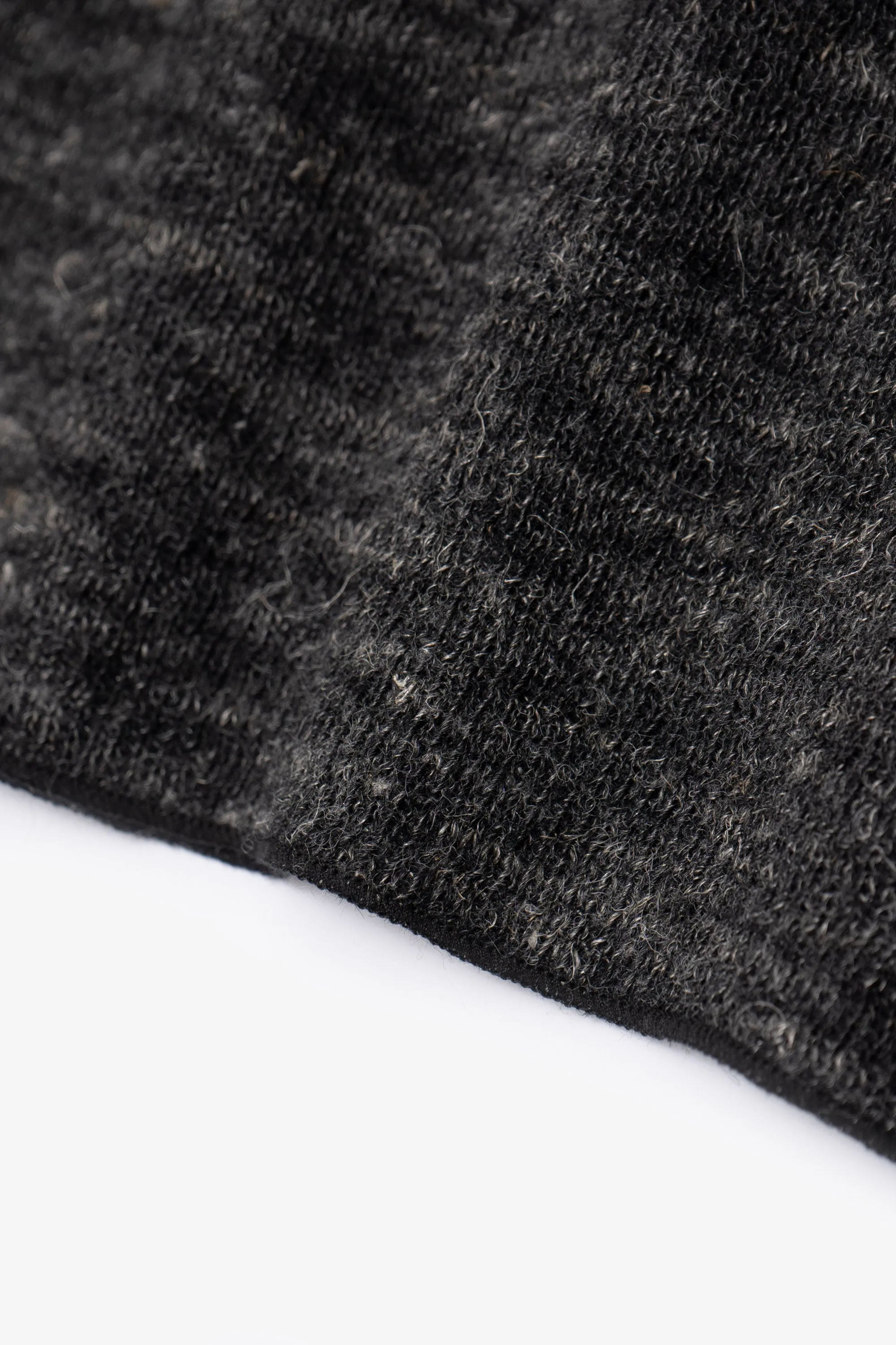 LINEN WOOL V-NECK - BLACK MELANGE sold by Lady White Co. product image thumbnail 5