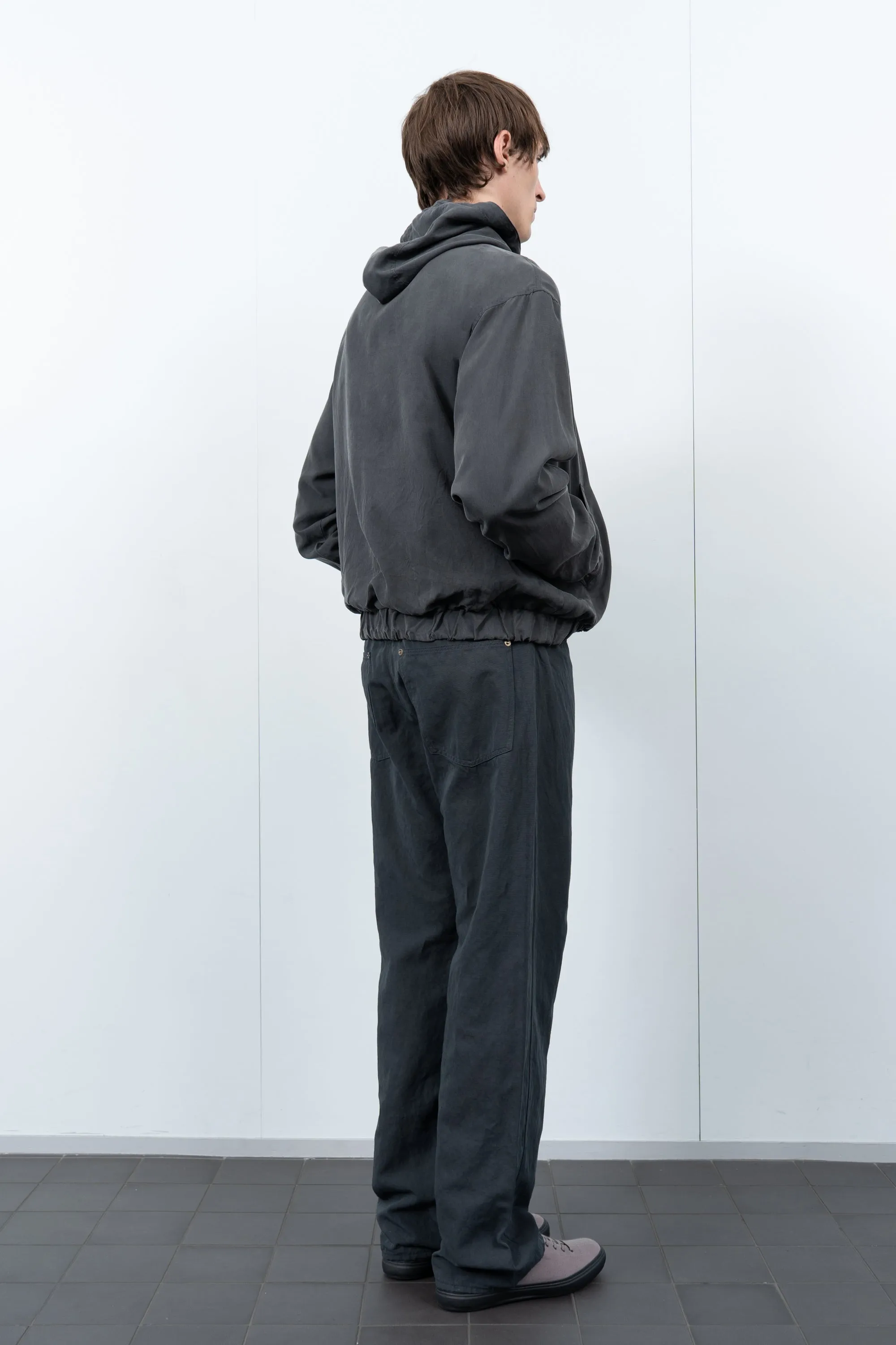 LW - C x KAPTAIN SUNSHINE SILK ZIP JACKET - FADED BLACK sold by Lady White Co. product image thumbnail 3