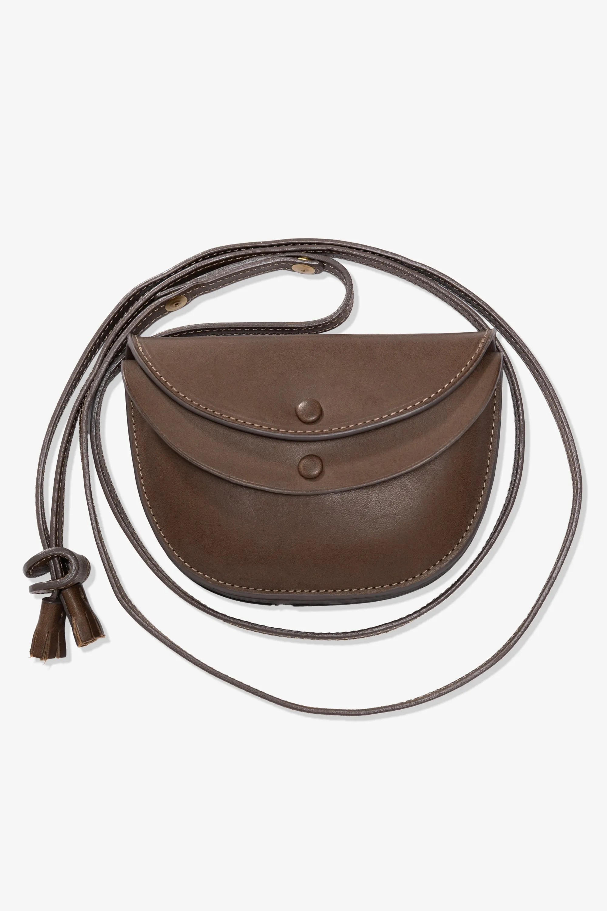 LW - C x KAPTAIN SUNSHINE LEATHER POUCH - BROWN SMOOTH sold by Lady White Co.