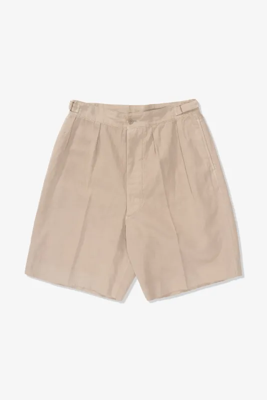 LW - C x KAPTAIN SUNSHINE COTTON LINEN SHORT - TAUPE made by Lady White Co.