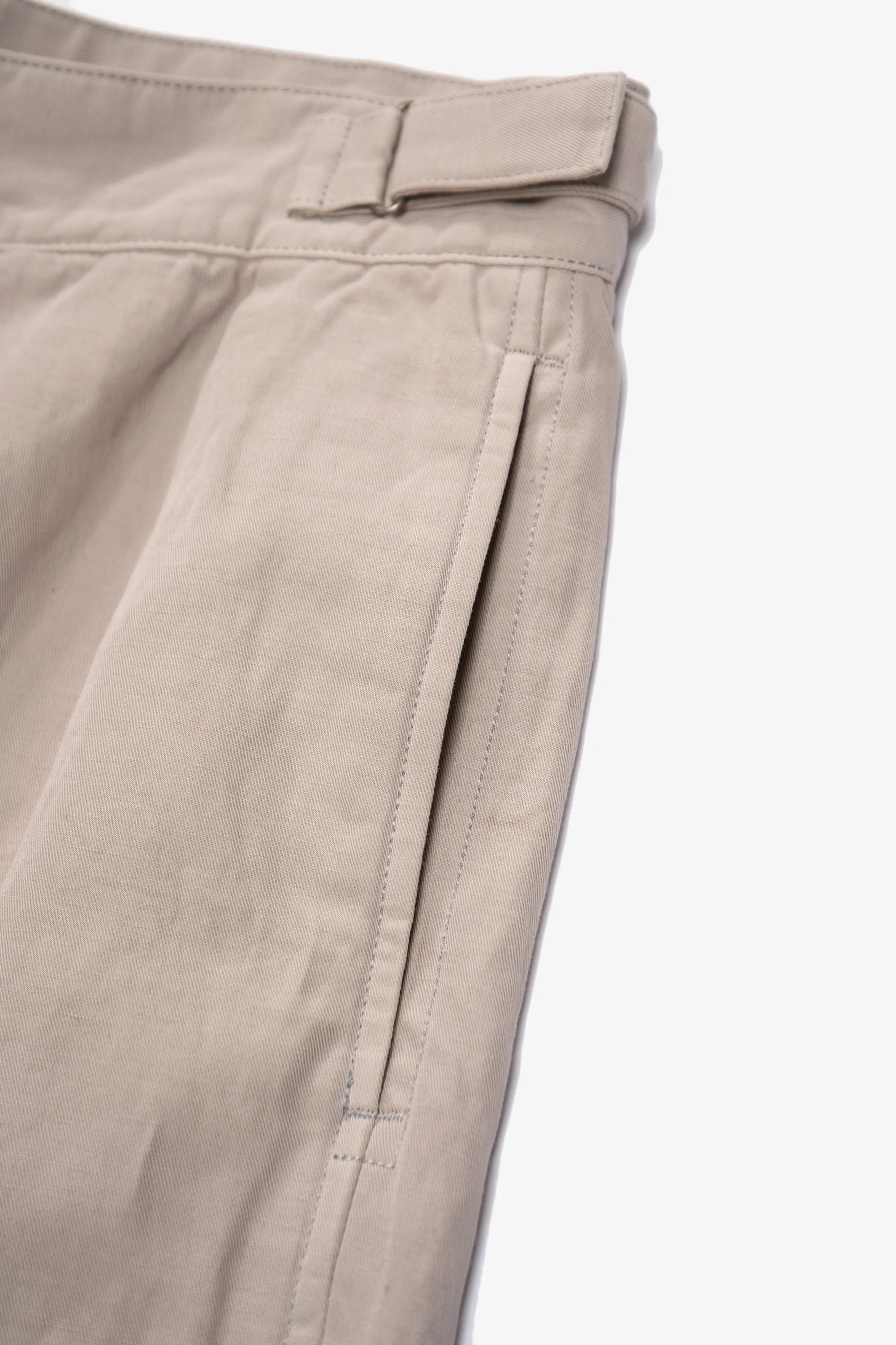 LW - C x KAPTAIN SUNSHINE COTTON LINEN SHORT - TAUPE sold by Lady White Co. product image thumbnail 5