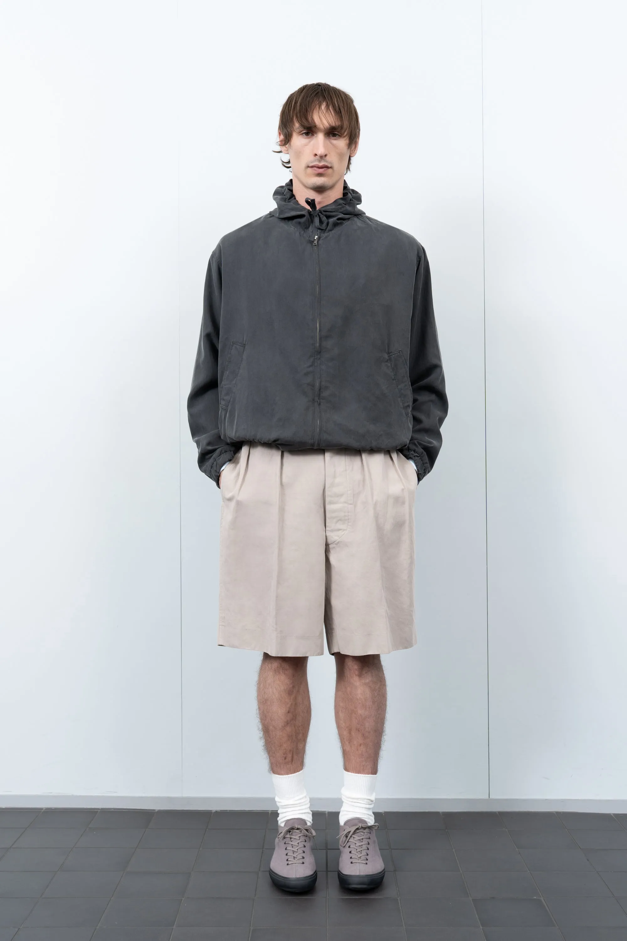 LW - C x KAPTAIN SUNSHINE COTTON LINEN SHORT - TAUPE sold by Lady White Co. product image thumbnail 2