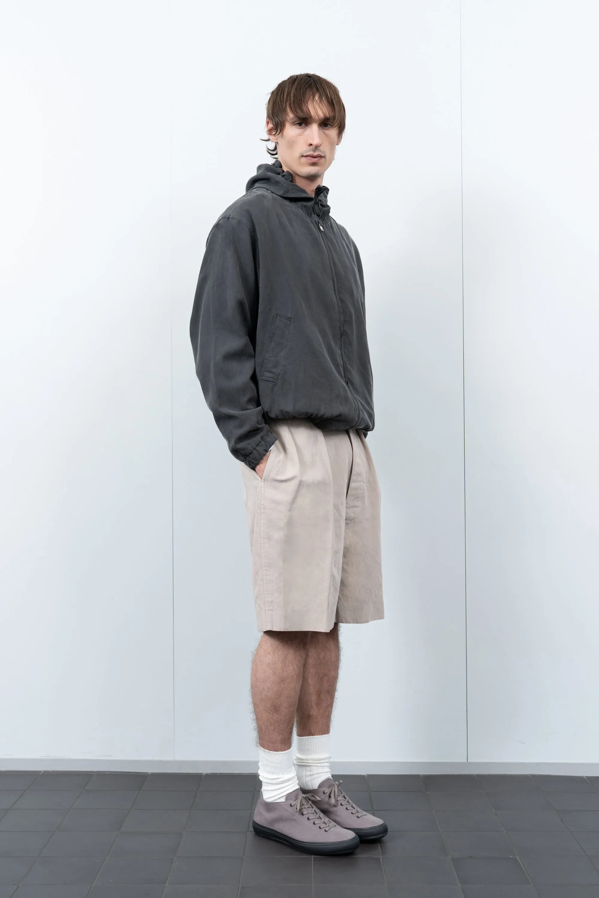 LW - C x KAPTAIN SUNSHINE COTTON LINEN SHORT - TAUPE sold by Lady White Co. product image thumbnail 3