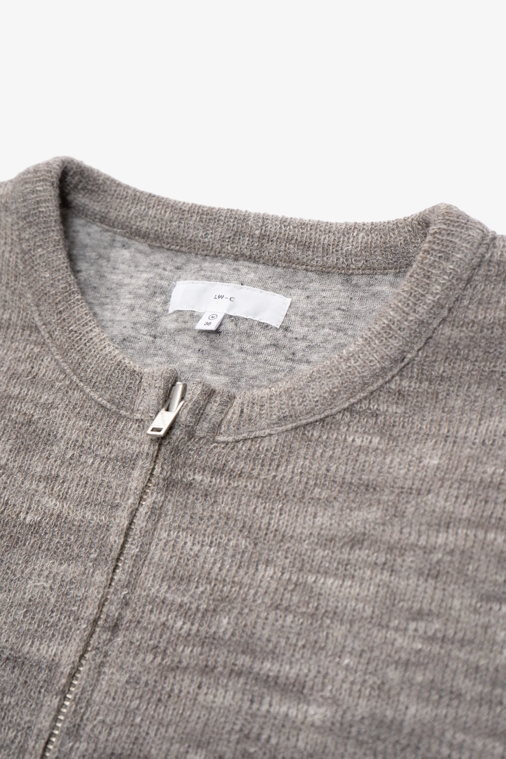 ZIP CREWNECK - GREY MELANGE sold by Lady White Co. product image thumbnail 4