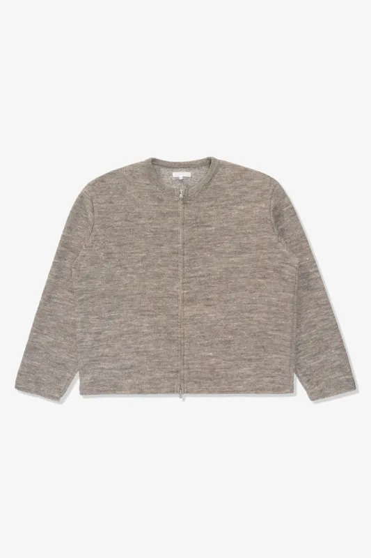 ZIP CREWNECK - GREY MELANGE made by Lady White Co.