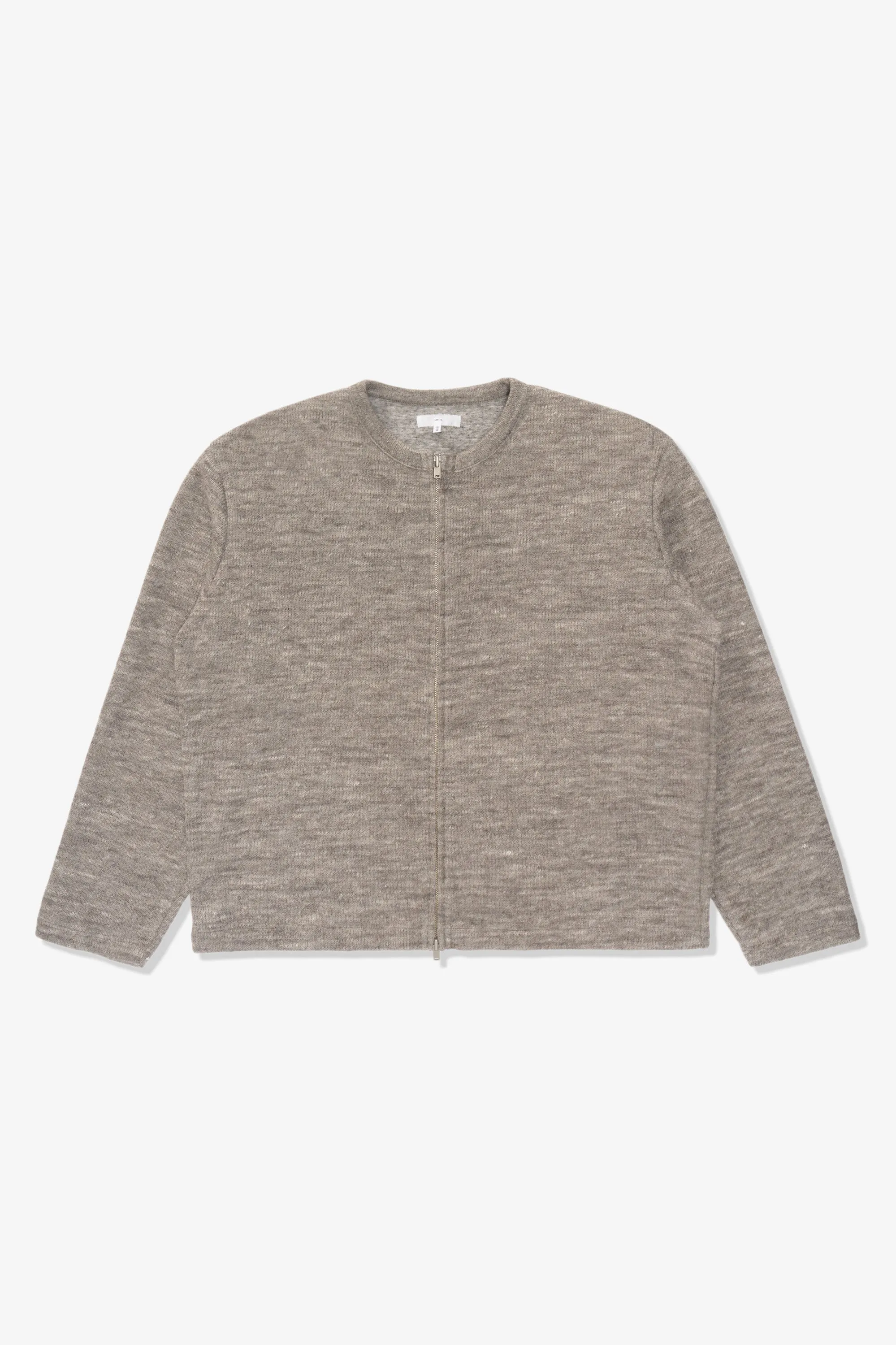 ZIP CREWNECK - GREY MELANGE sold by Lady White Co.