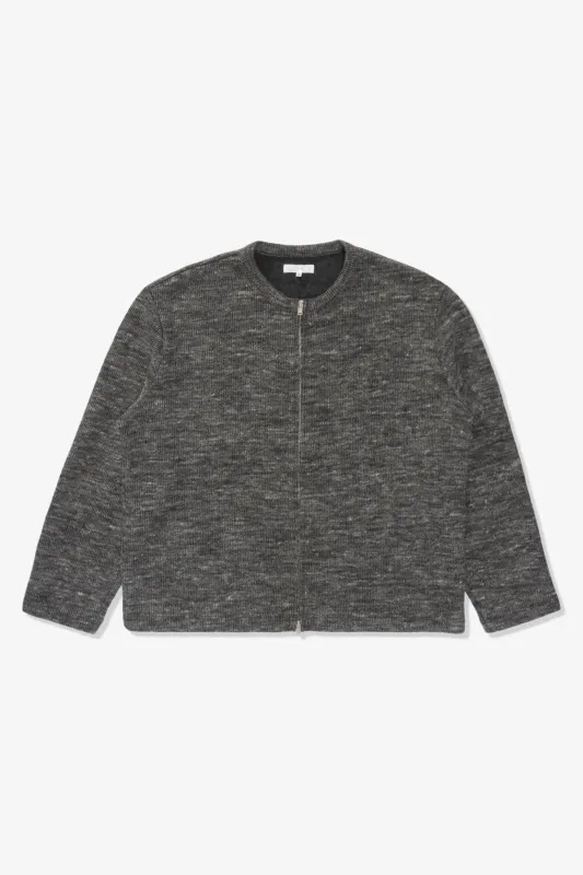 ZIP CREWNECK - CHARCOAL MELANGE made by Lady White Co.