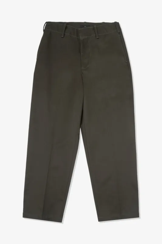 TWILL TROUSER - BLACK OLIVE made by Lady White Co.