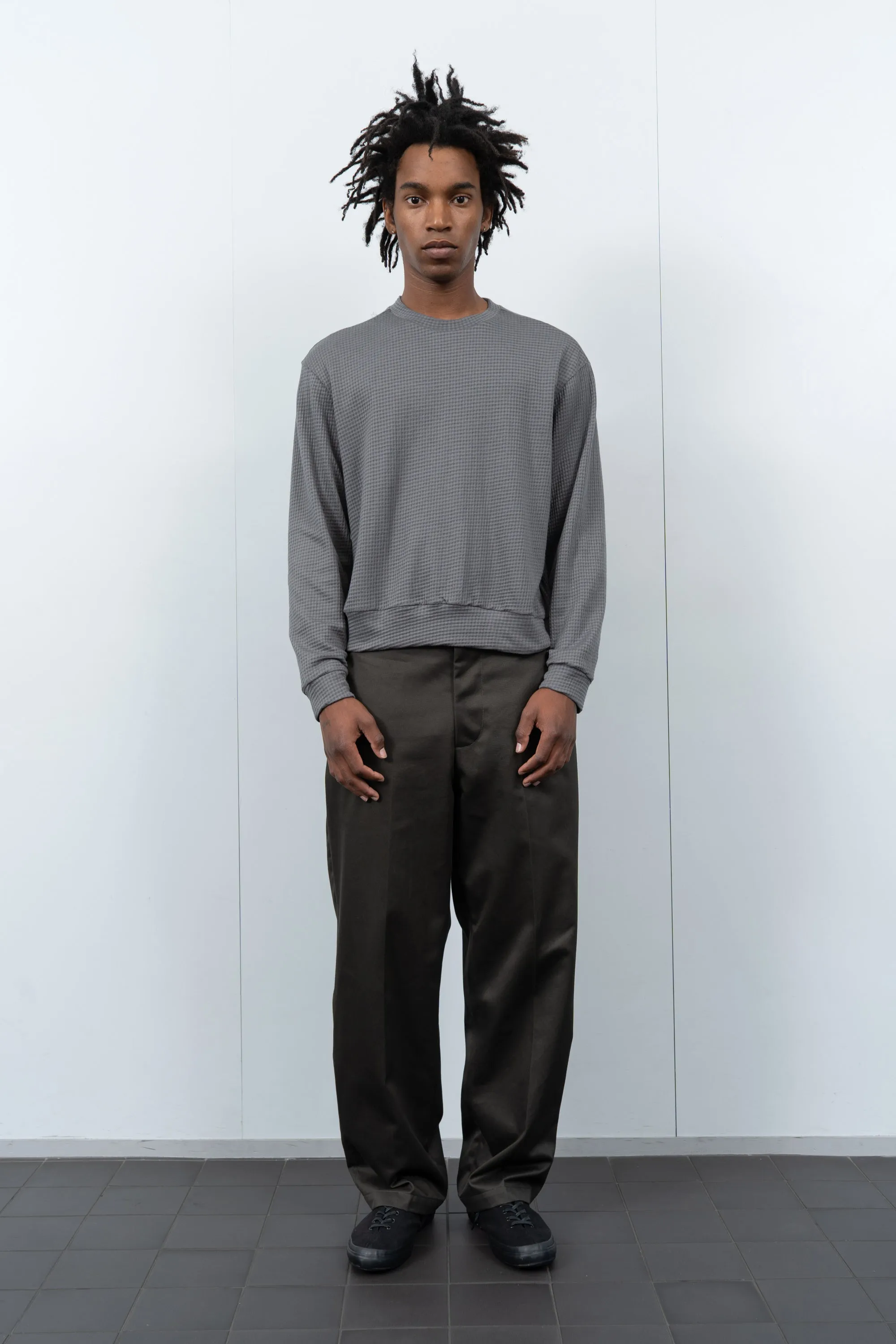 TWILL TROUSER - BLACK OLIVE sold by Lady White Co. product image thumbnail 2