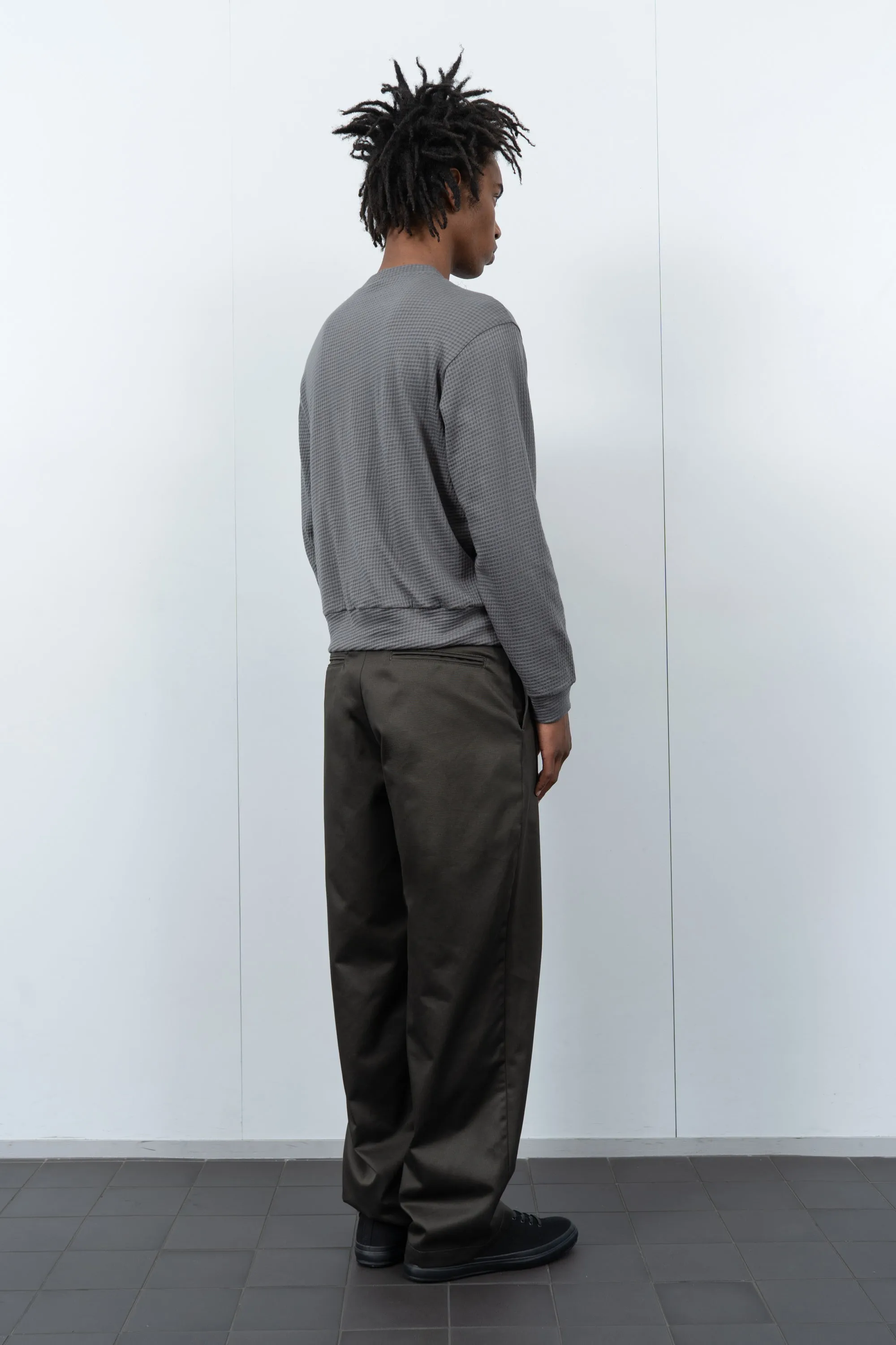 TWILL TROUSER - BLACK OLIVE sold by Lady White Co. product image thumbnail 3