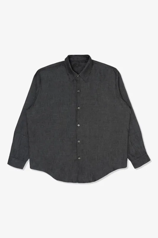 LYNN CHAMBRAY L/S SHIRT - BLACK CHAMBRAY made by Lady White Co.