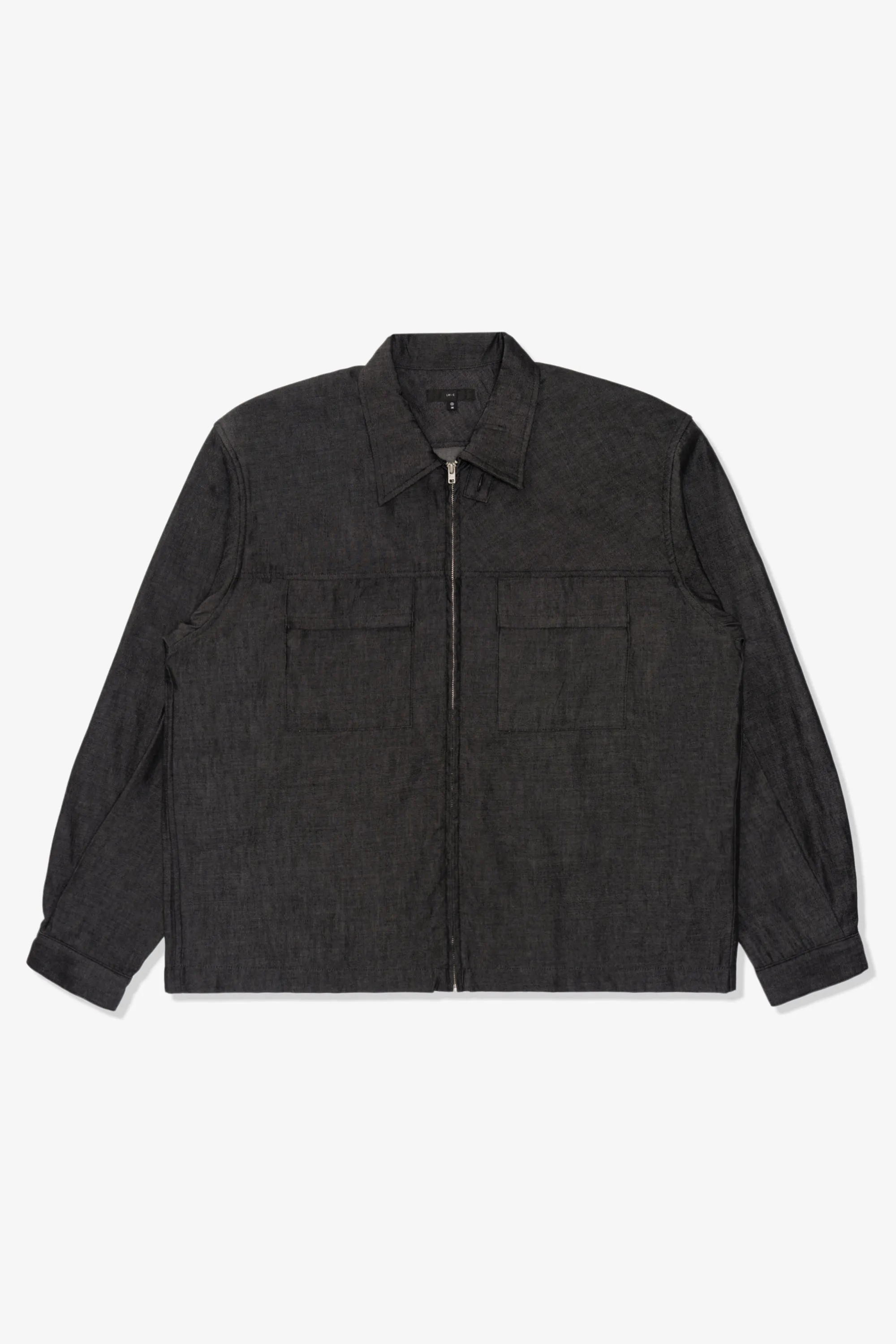 JOLIET ZIP SHIRT - BLACK CHAMBRAY sold by Lady White Co.