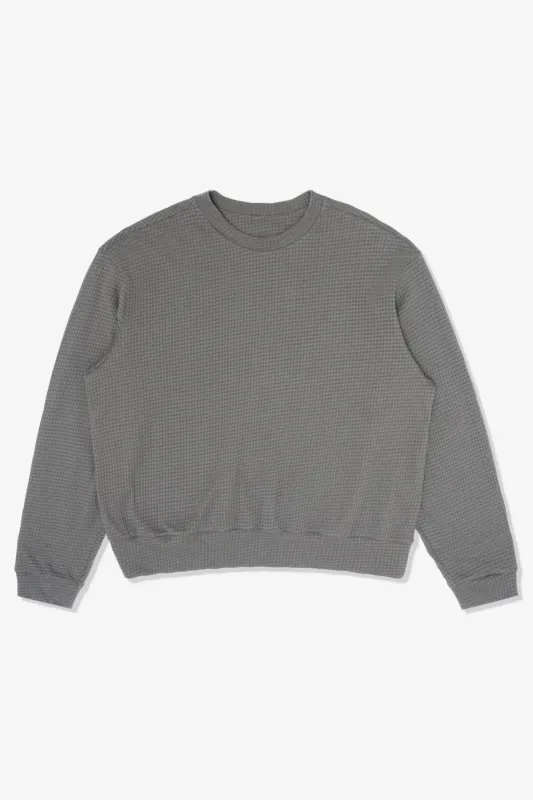 2-PLY GAUZE CREWNECK - PEWTER made by Lady White Co.