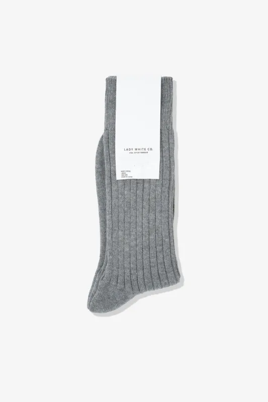 LW - C SOCK - DARK GREY MELANGE made by Lady White Co.