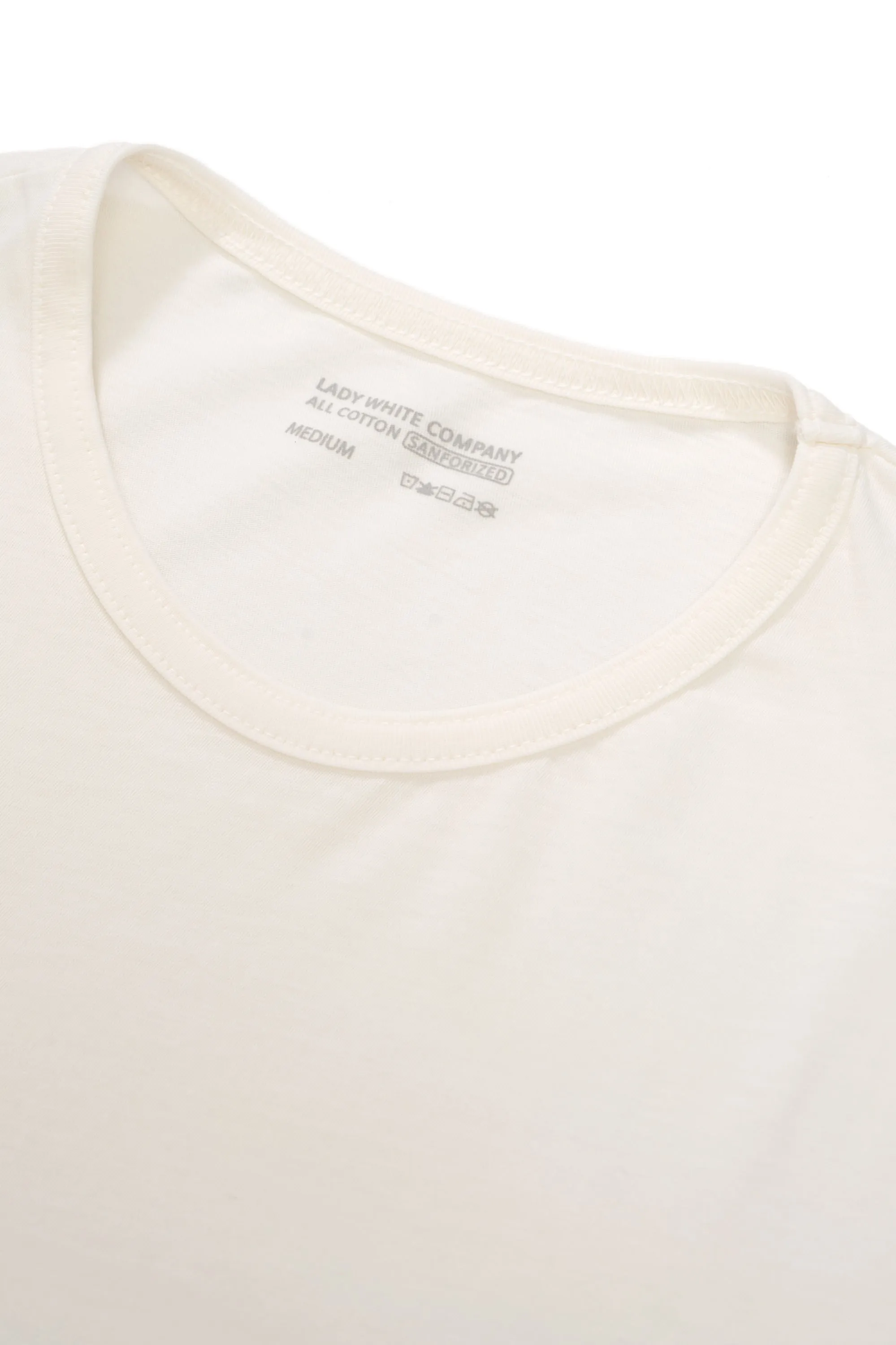 BINDED DRY-LITE T-SHIRT - WHITE sold by Lady White Co. product image thumbnail 2