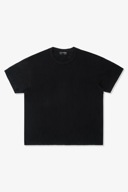 SHEER GAUZE T-SHIRT - BLACK made by Lady White Co.