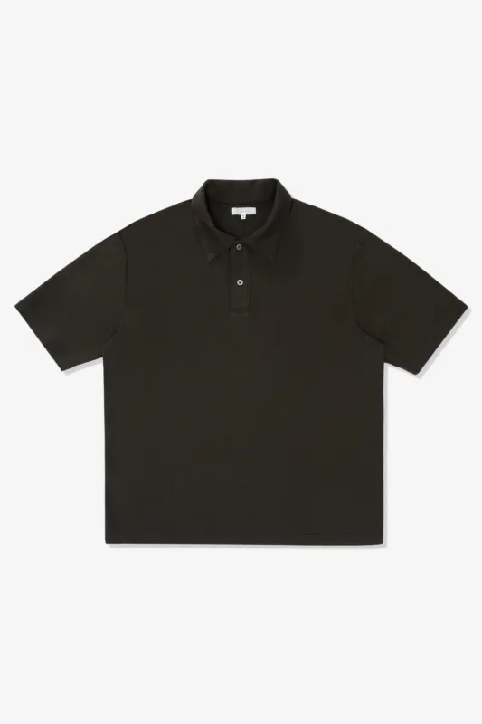 INTERLOCK TWO BUTTON POLO - FLINT made by Lady White Co.