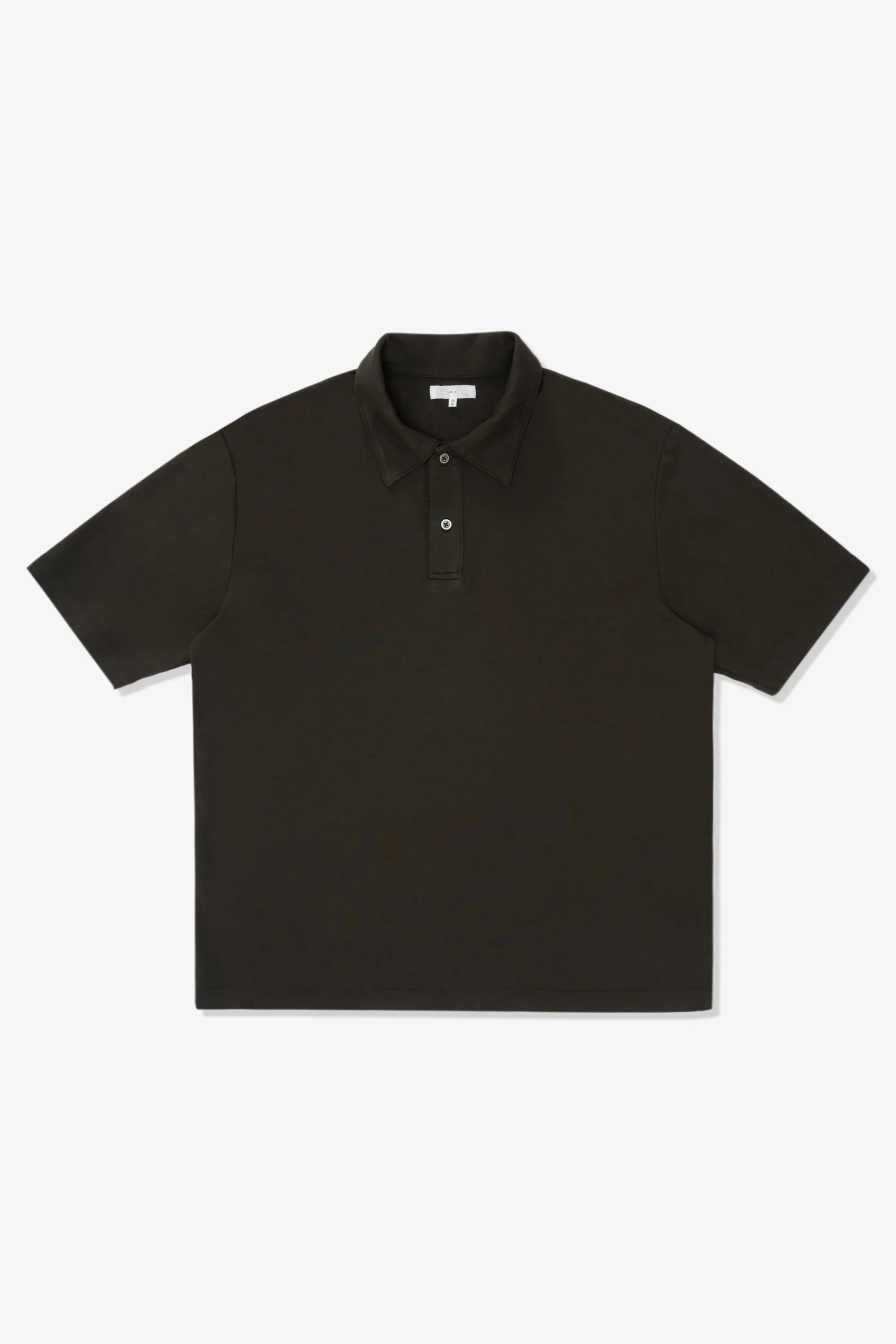 INTERLOCK TWO BUTTON POLO - FLINT sold by Lady White Co.