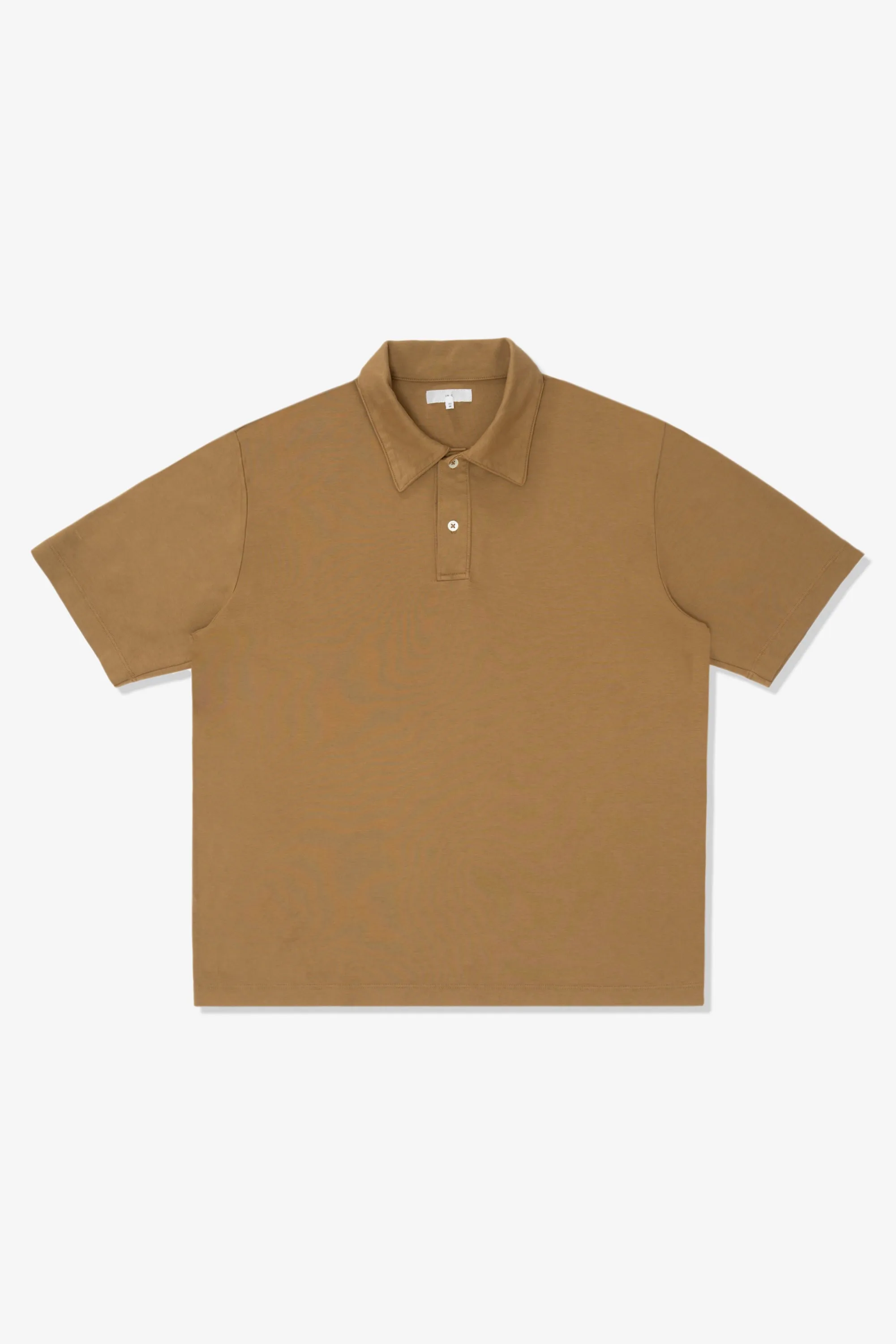 INTERLOCK TWO BUTTON POLO - CASHEW sold by Lady White Co.