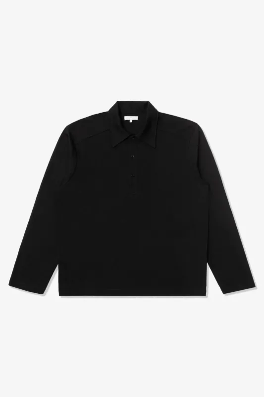 L/S WALTER POLO - BLACK made by Lady White Co.