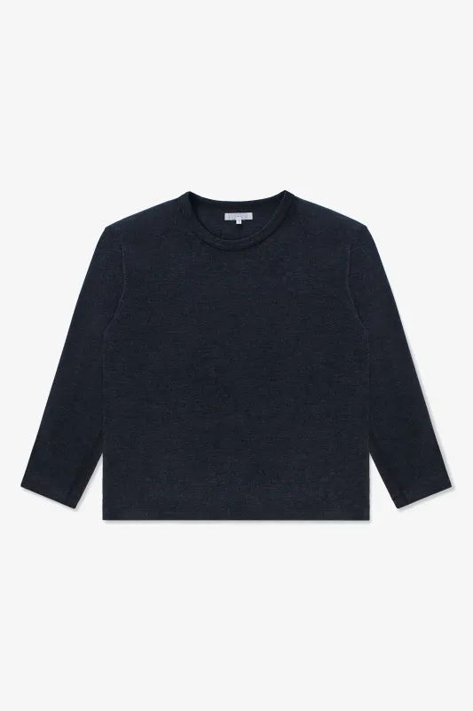 L/S WOOL CARLEN T-SHIRT - CHARCOAL made by Lady White Co.