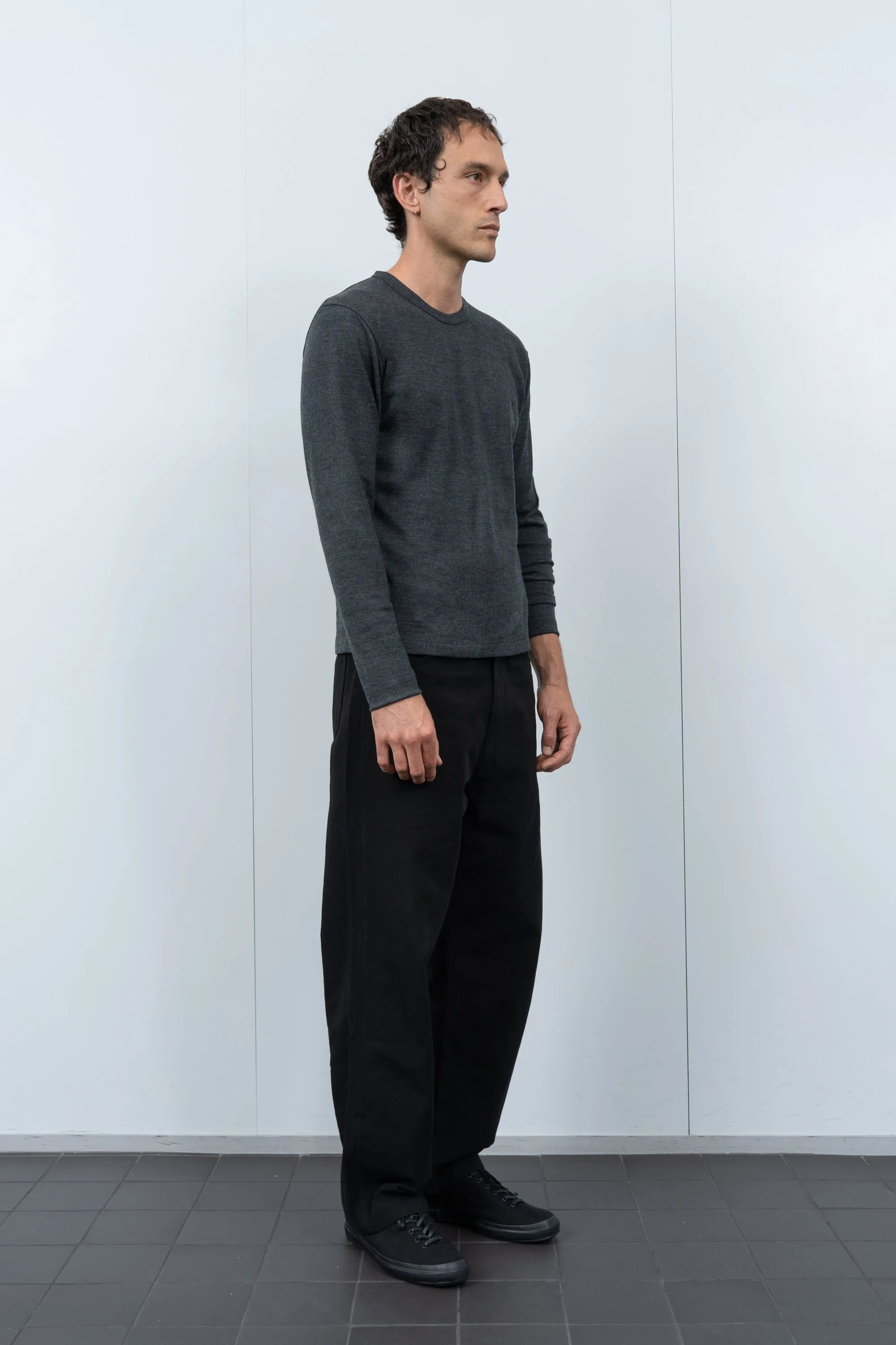 L/S WOOL CARLEN T-SHIRT - CHARCOAL sold by Lady White Co. product image thumbnail 3