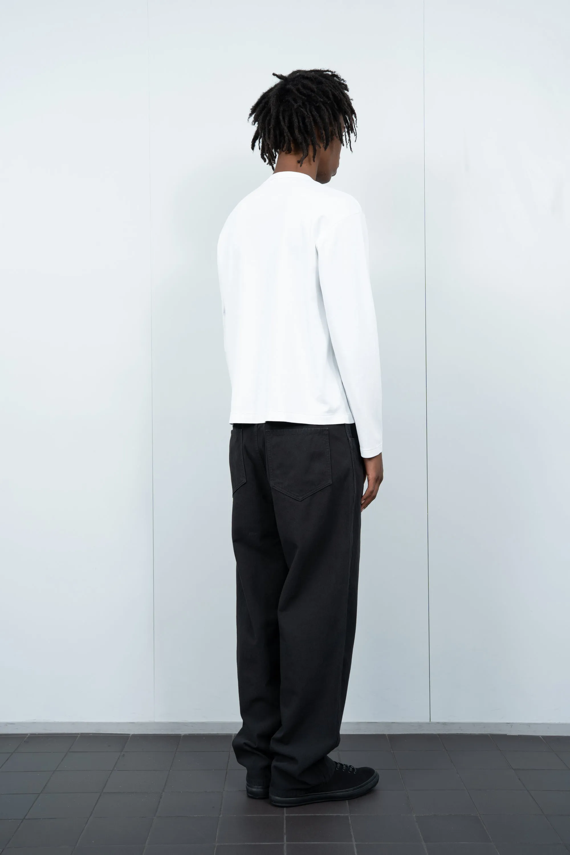 PIMA LOCK L/S T-SHIRT - WHITE sold by Lady White Co. product image thumbnail 3