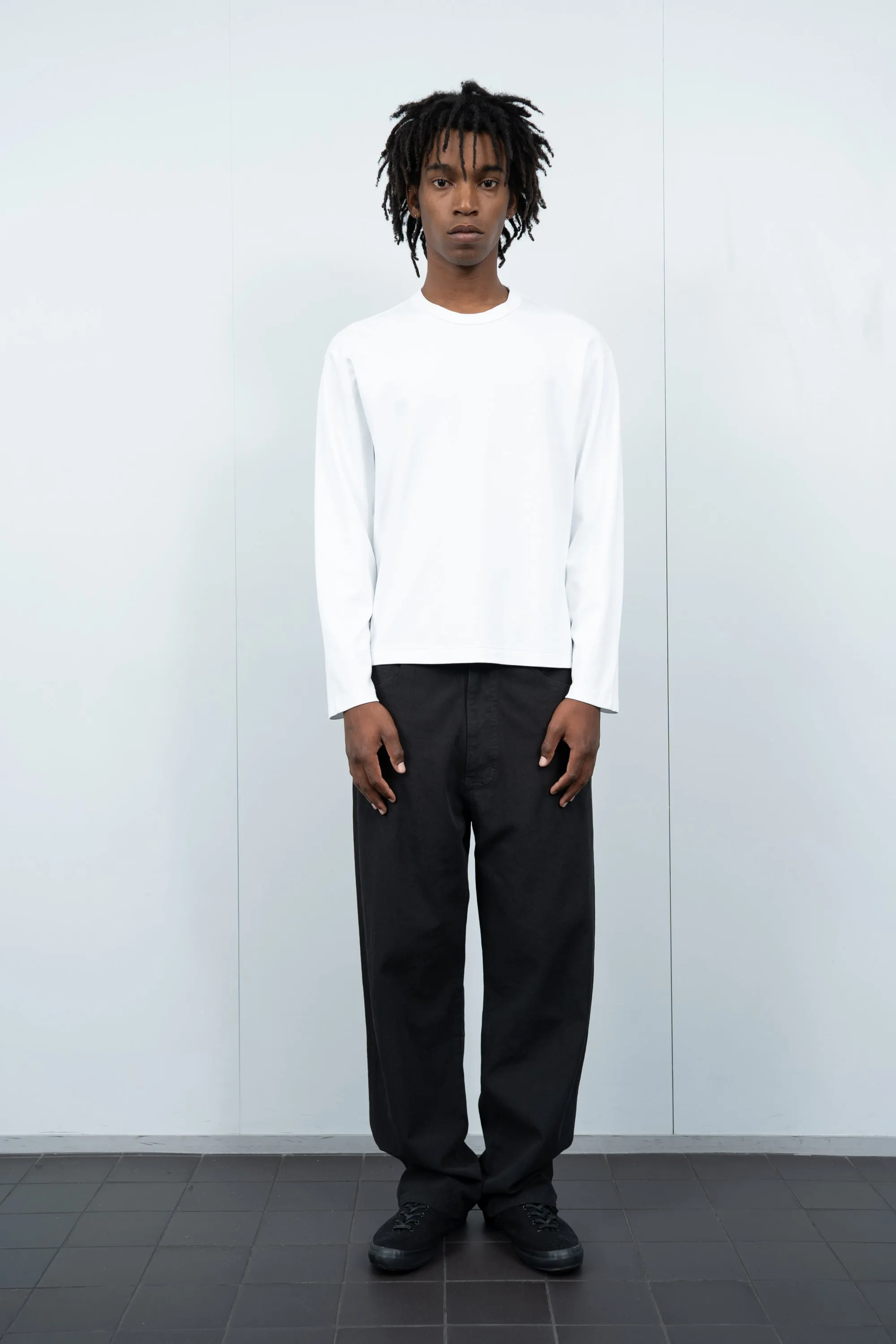 PIMA LOCK L/S T-SHIRT - WHITE sold by Lady White Co. product image thumbnail 2