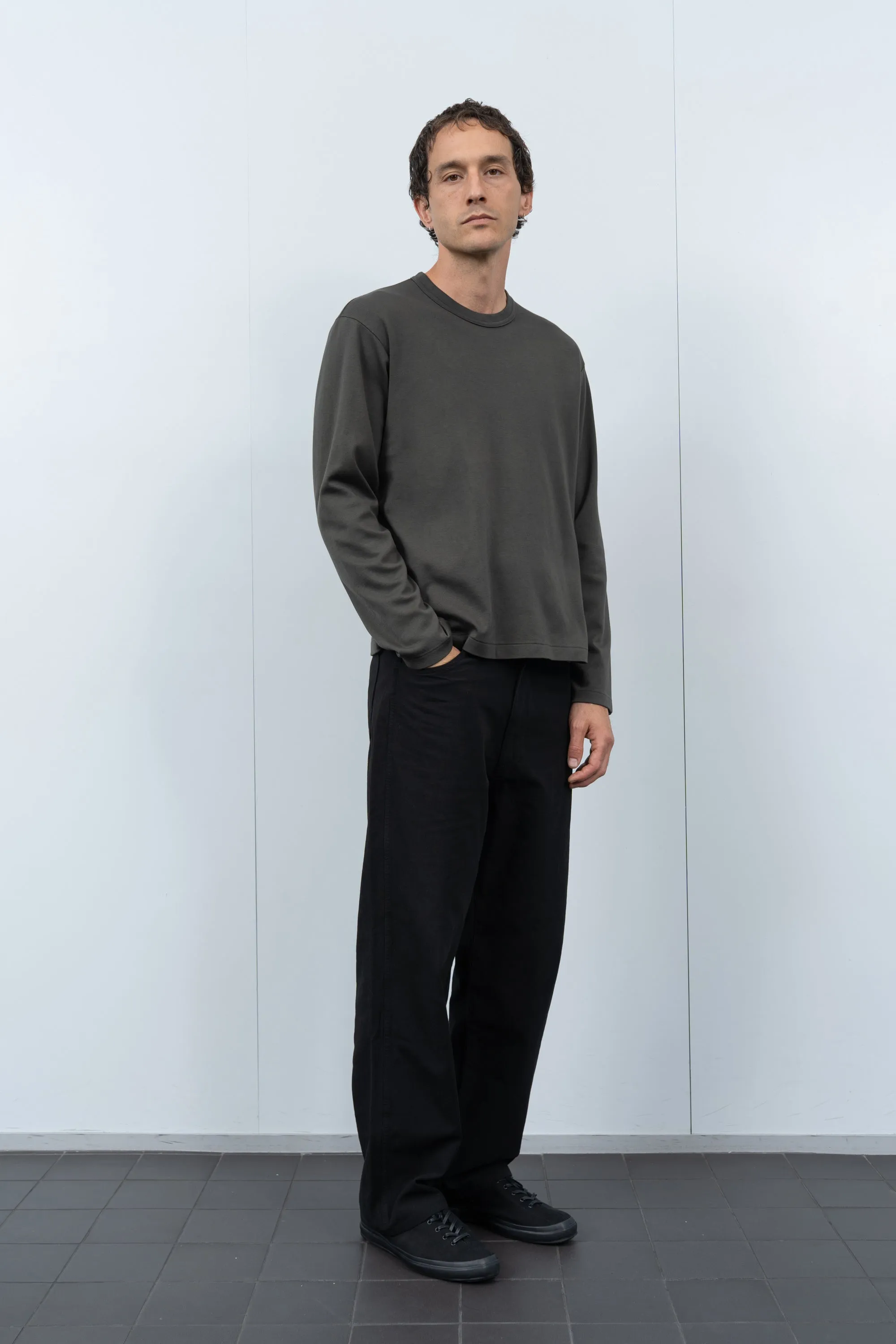 PIMA LOCK L/S T-SHIRT - GRANITE sold by Lady White Co. product image thumbnail 3