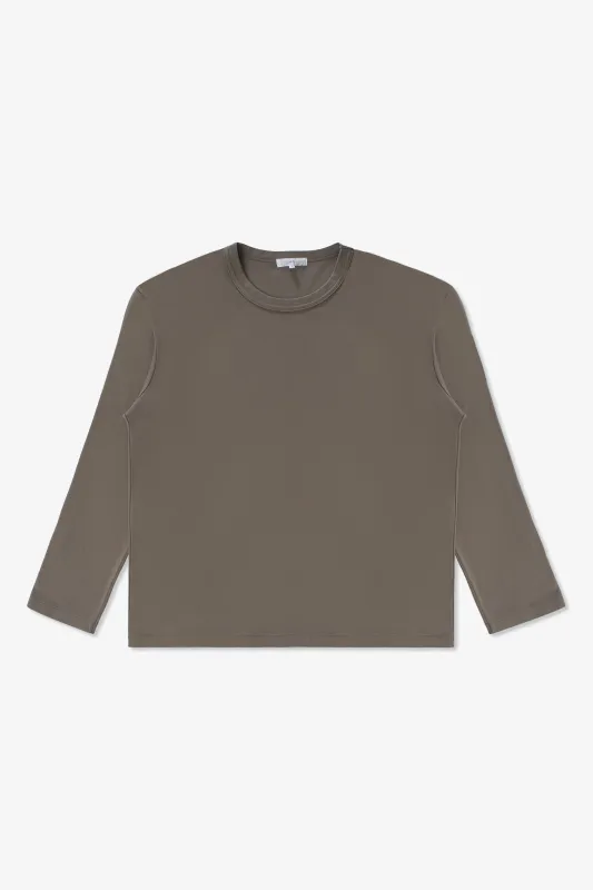 PIMA LOCK L/S T-SHIRT - ANVIL GREY made by Lady White Co.