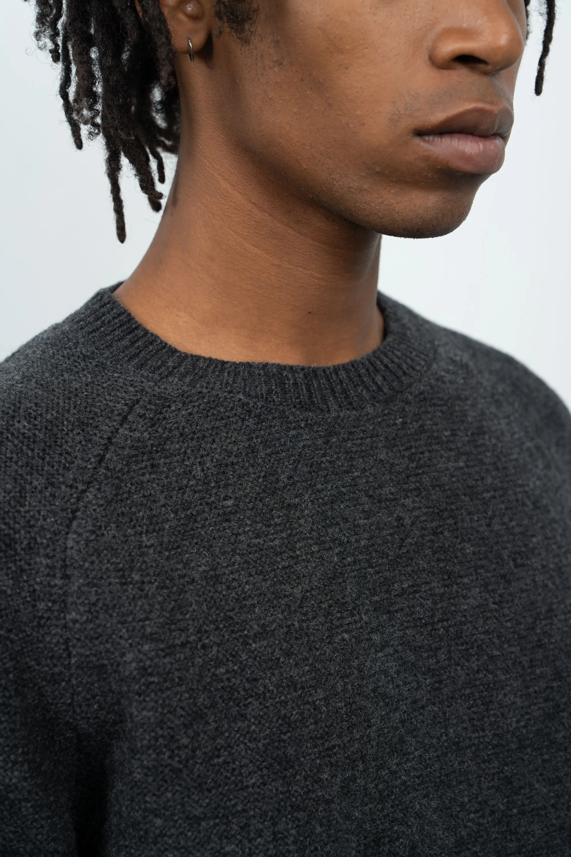 RAGLAN LINK SWEATER - CHARCOAL sold by Lady White Co. product image thumbnail 4