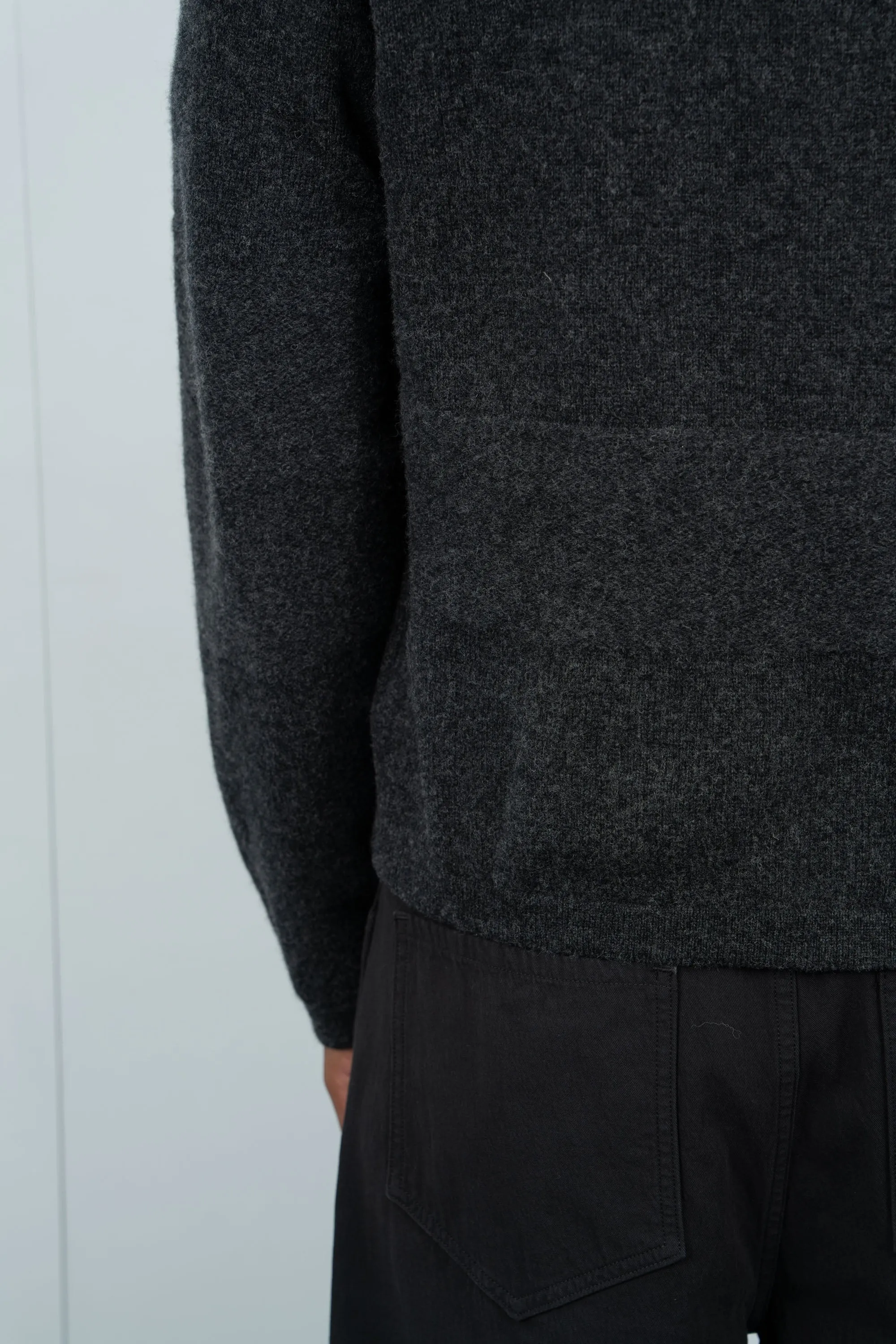 WOOL V-NECK SWEATER - CHARCOAL sold by Lady White Co. product image thumbnail 5