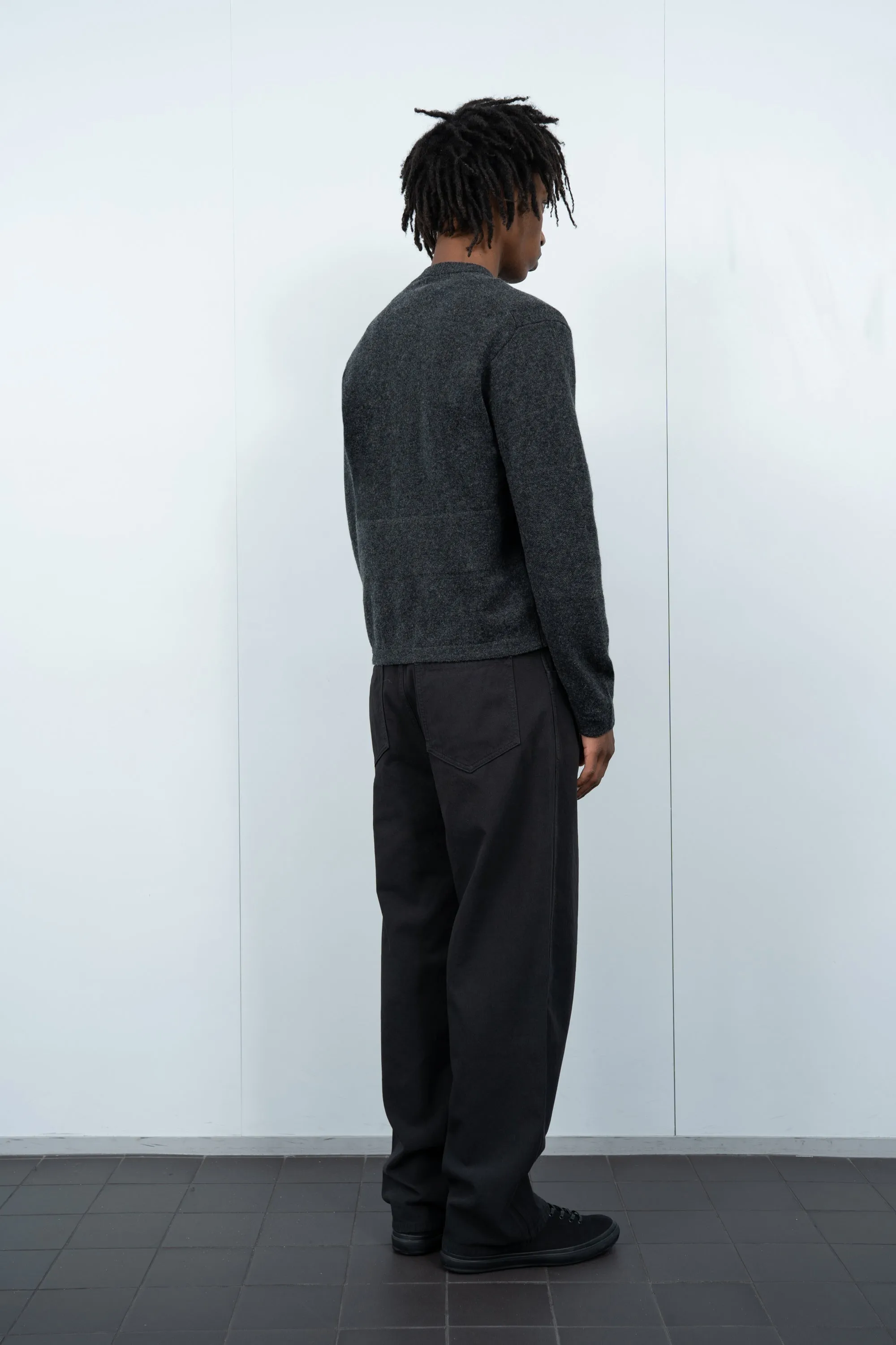 WOOL V-NECK SWEATER - CHARCOAL sold by Lady White Co. product image thumbnail 3