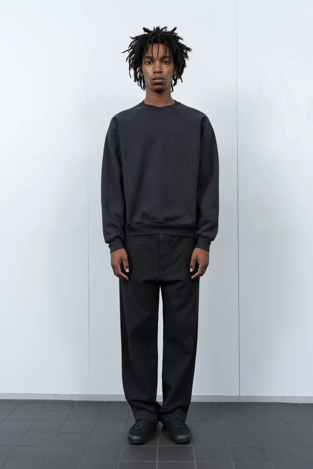 HEAVY GUSSET CREWNECK - ANTHRACITE sold by Lady White Co. product image thumbnail 2