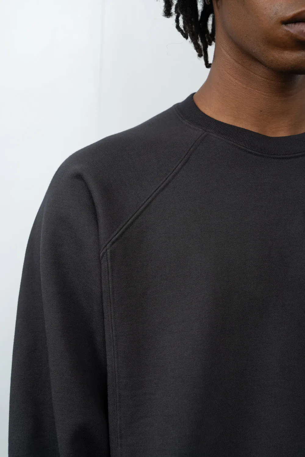 HEAVY GUSSET CREWNECK - ANTHRACITE sold by Lady White Co. product image thumbnail 4