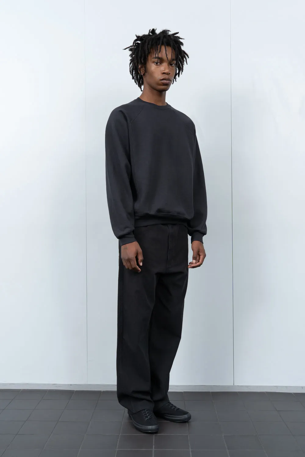HEAVY GUSSET CREWNECK - ANTHRACITE sold by Lady White Co. product image thumbnail 3
