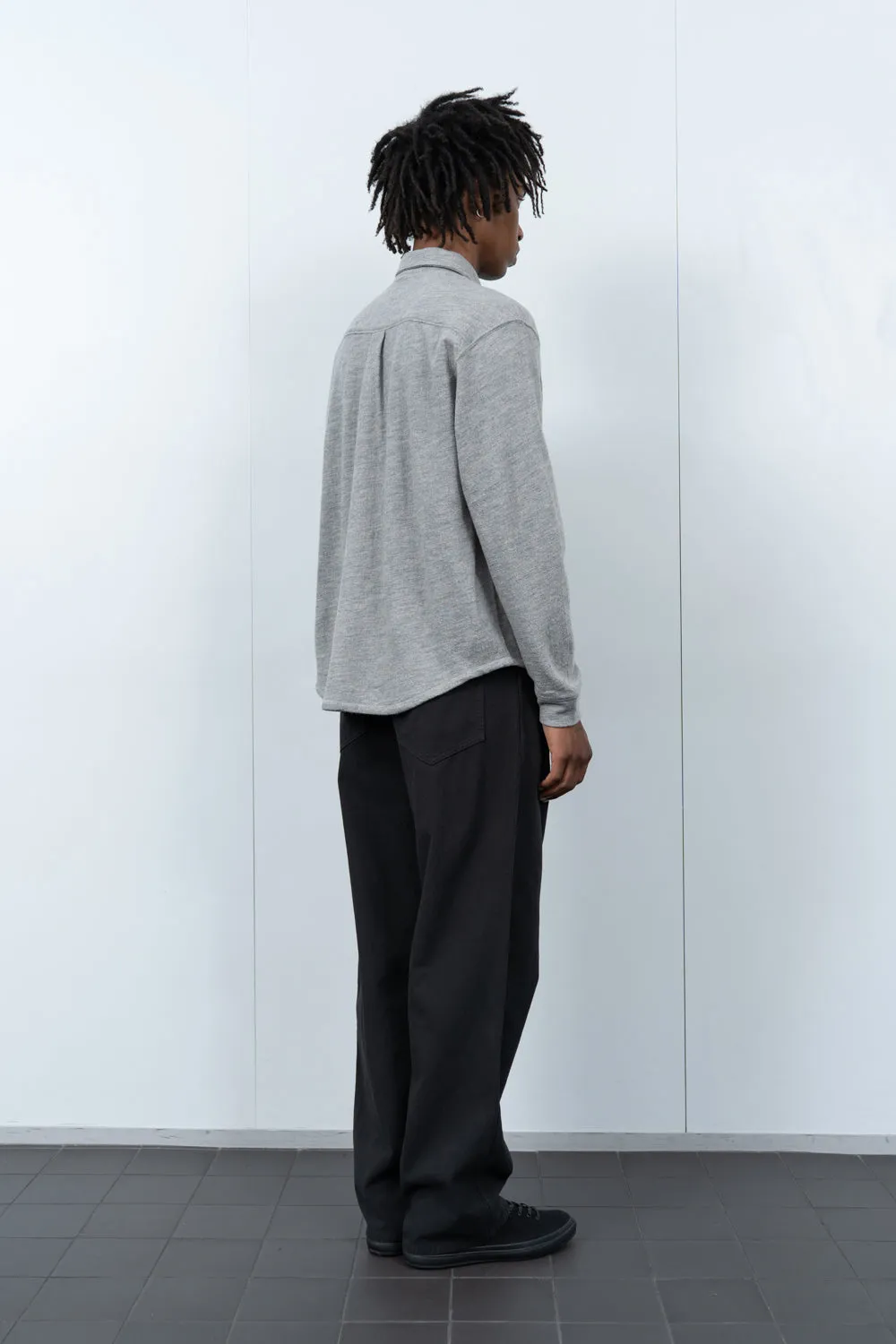 CRATER WOOL BUTTON UP - HEATHER GREY sold by Lady White Co. product image thumbnail 3